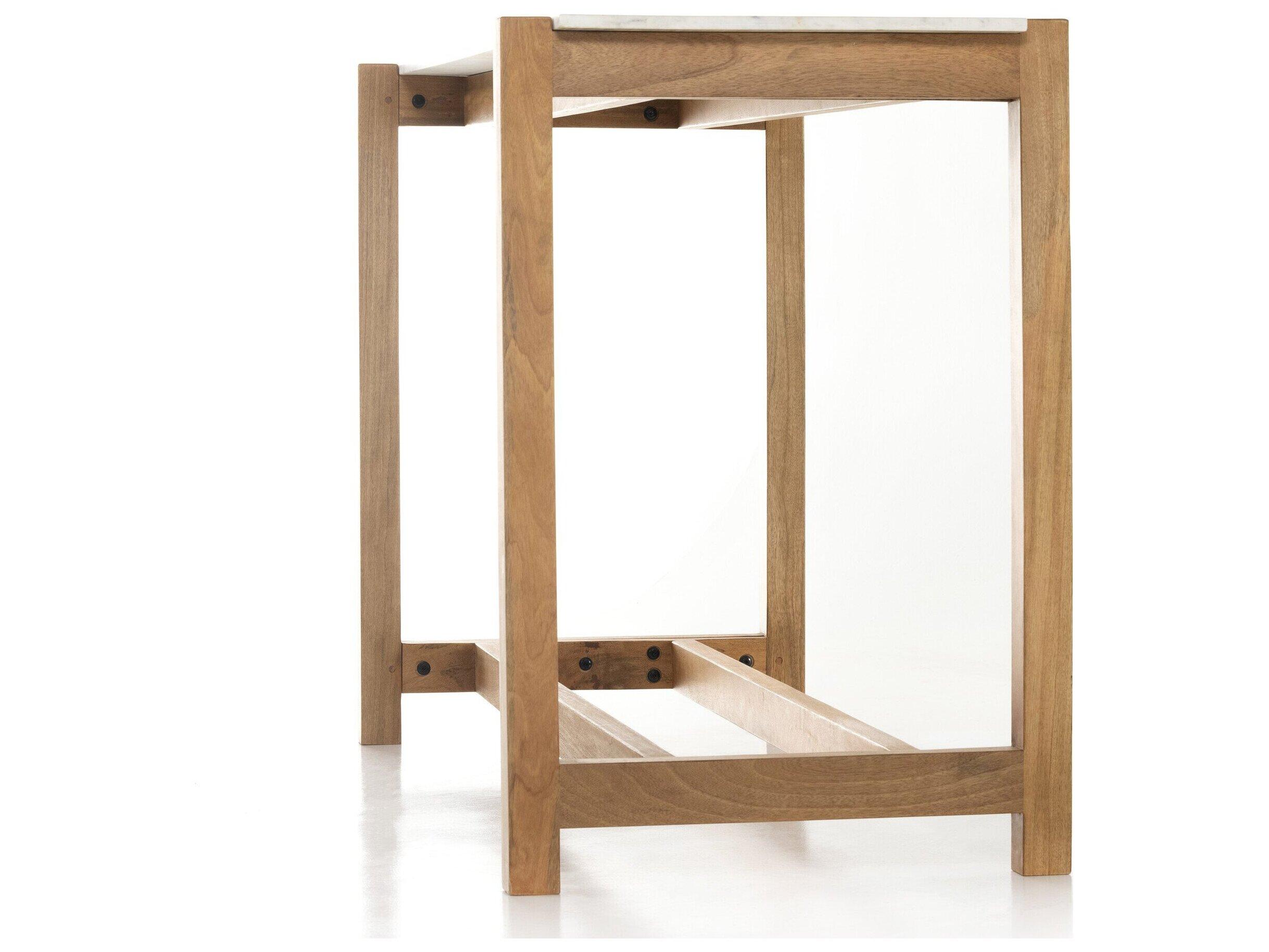 Four Hands Rockwell Rectangular Marble Bar Table