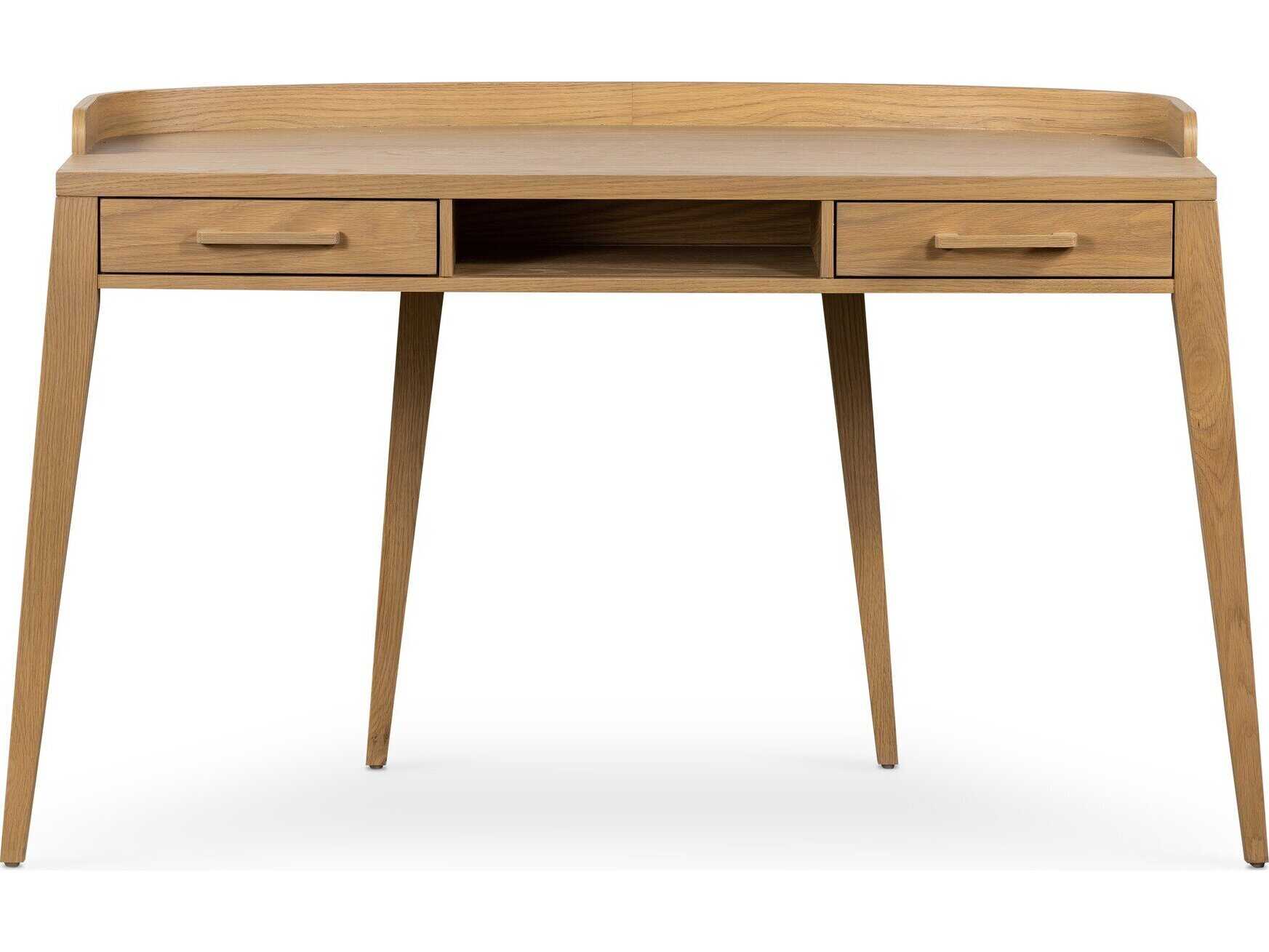 Four Hands Belfast Armstrong Burnished Oak Veneer Brown Wood Computer Desk