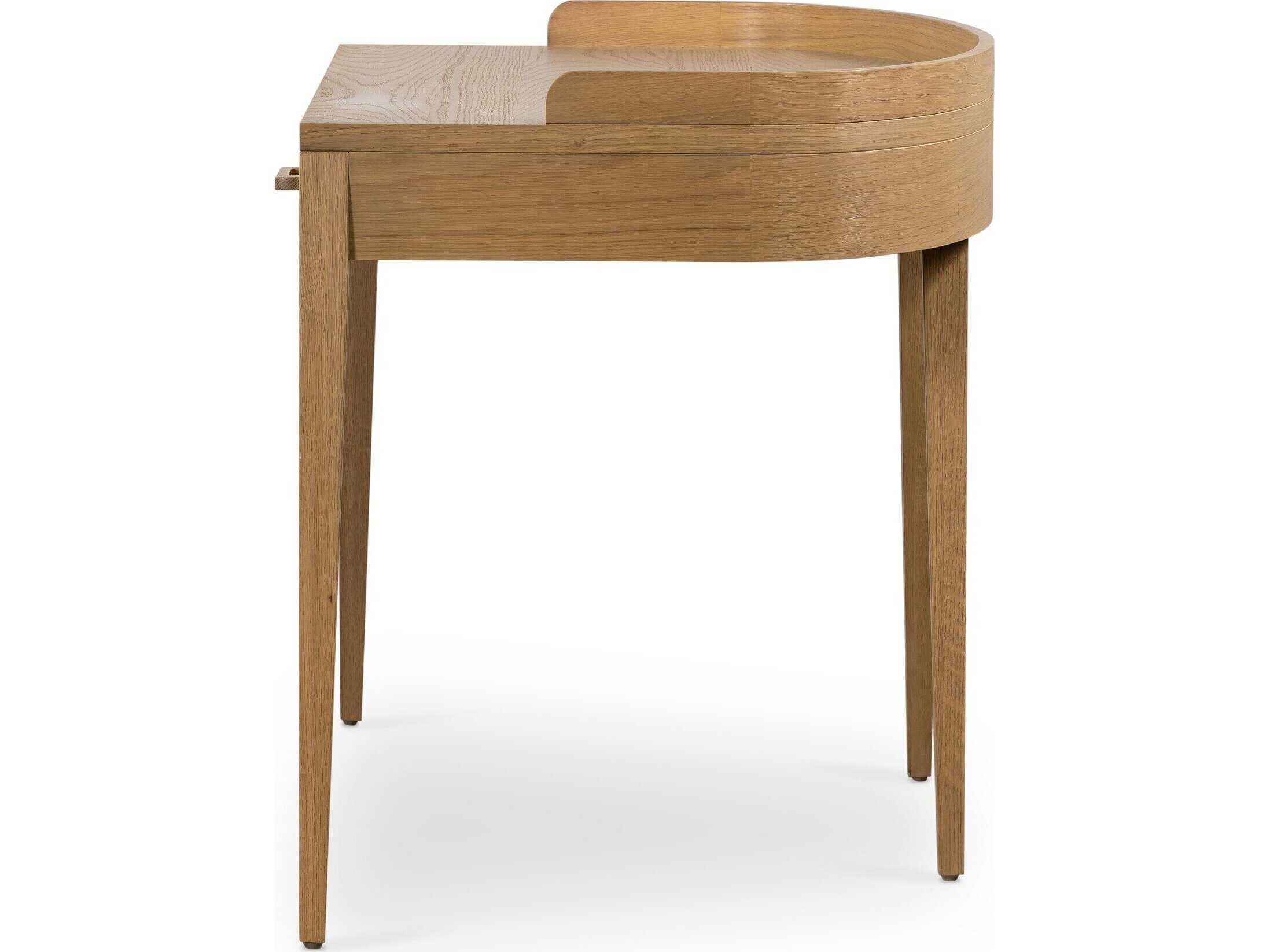 Four Hands Belfast Armstrong Burnished Oak Veneer Brown Wood Computer Desk