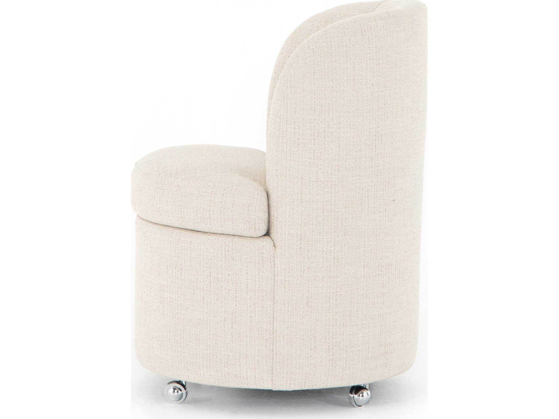 Four Hands Grayson Gloria White Upholstered Side Dining Chair