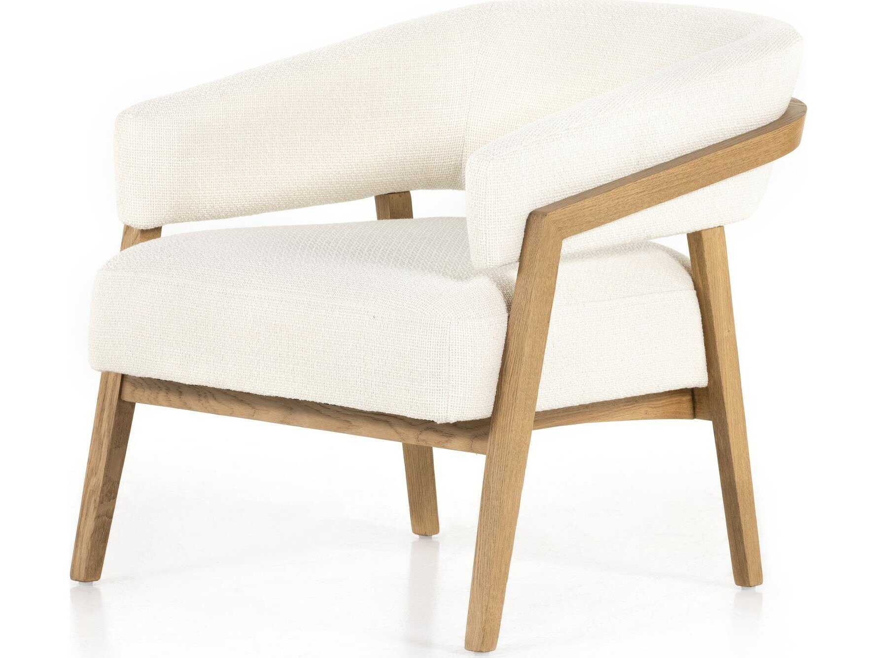Four Hands Townsend Dexter White Fabric Accent Chair