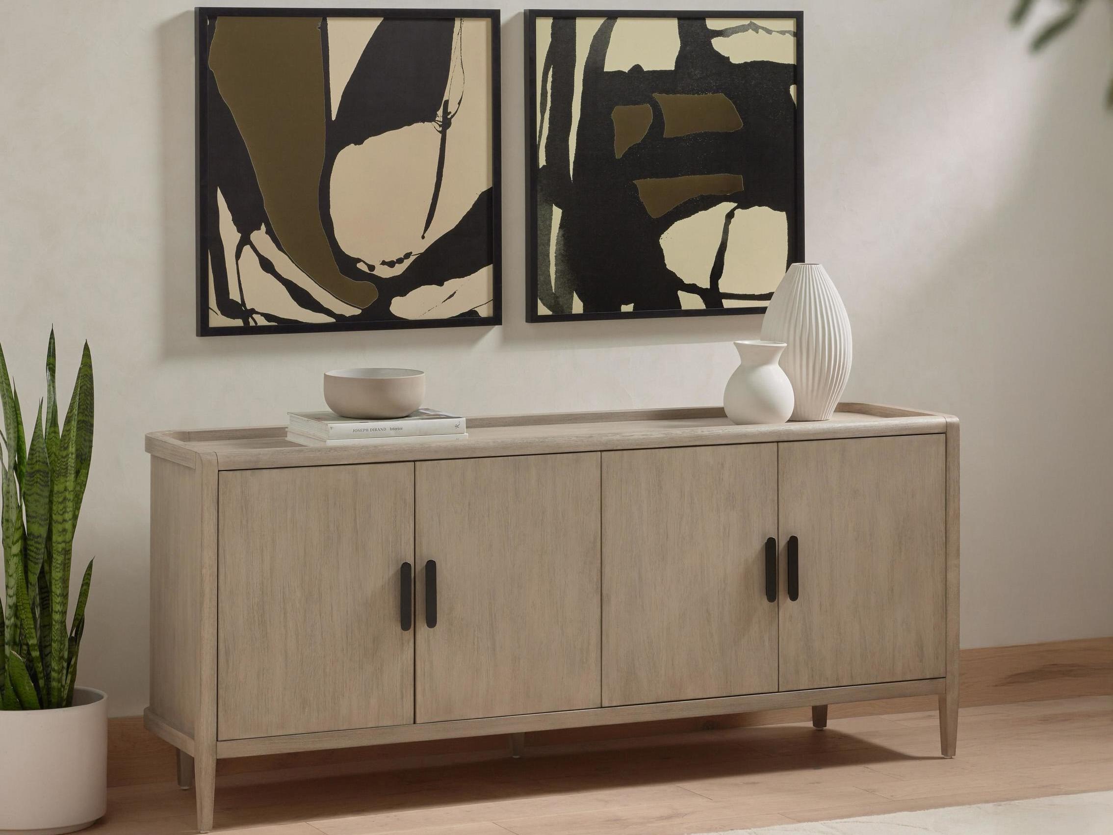 Four Hands Callahan Arlo 75" Mahogany Wood Ash Grey Black Sideboard