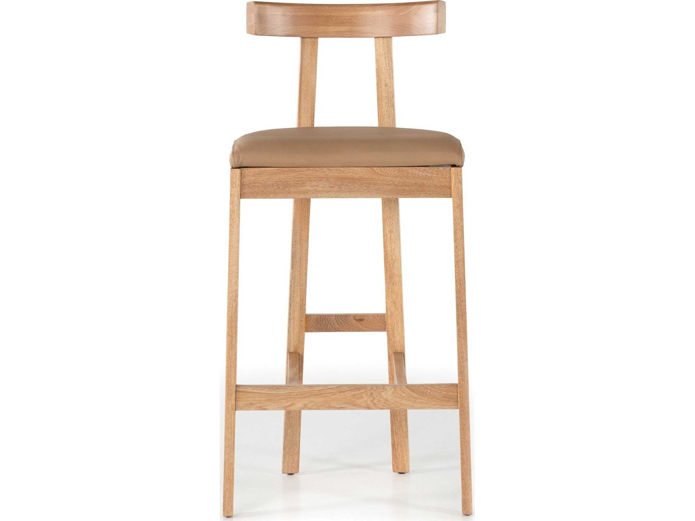 Four Hands Sevilla Tex Natural Leather  Bar Stool