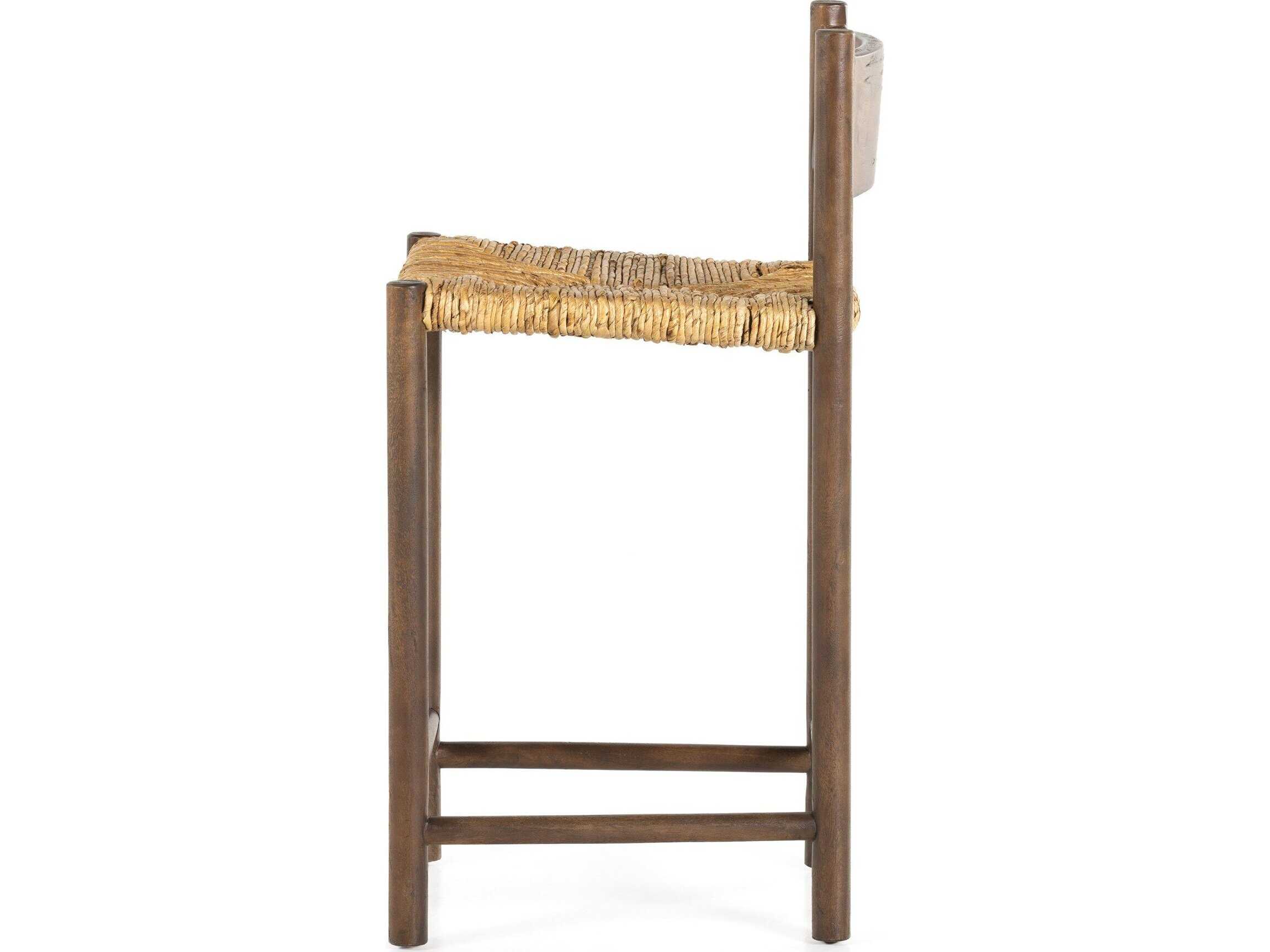 Four Hands Grass Roots Largo Mango Wood Russet Slight Dark Bleaching Counter Stool