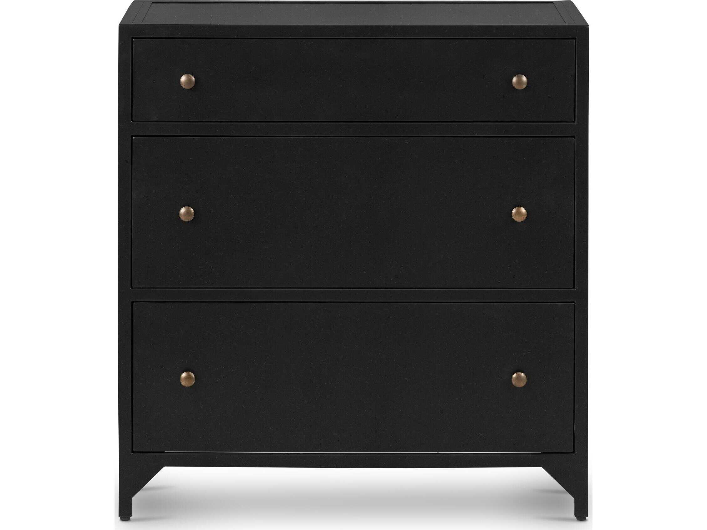 Four Hands Belmont Belmont Black Large Storage Nightstand
