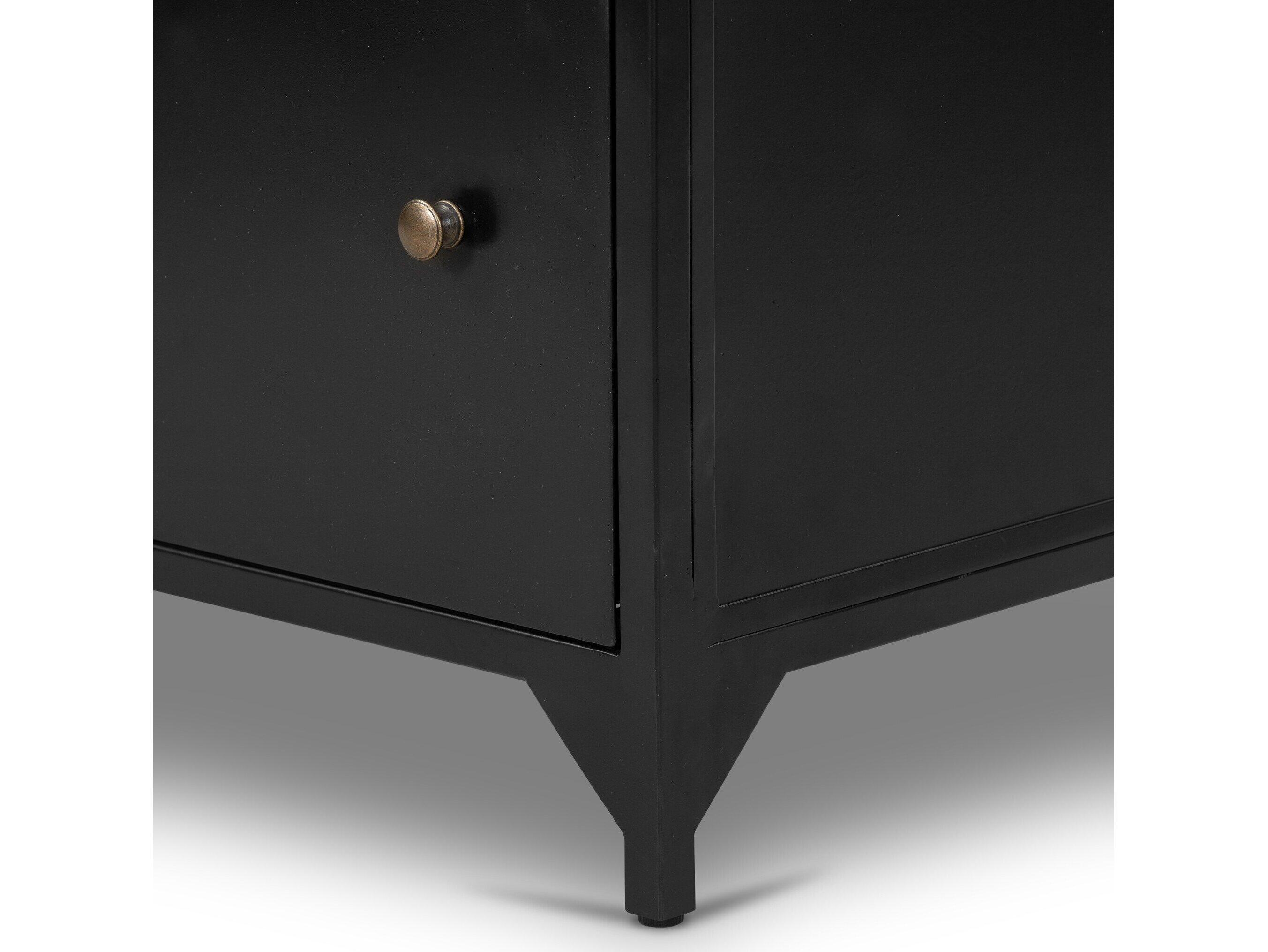 Four Hands Belmont Belmont Black Large Storage Nightstand
