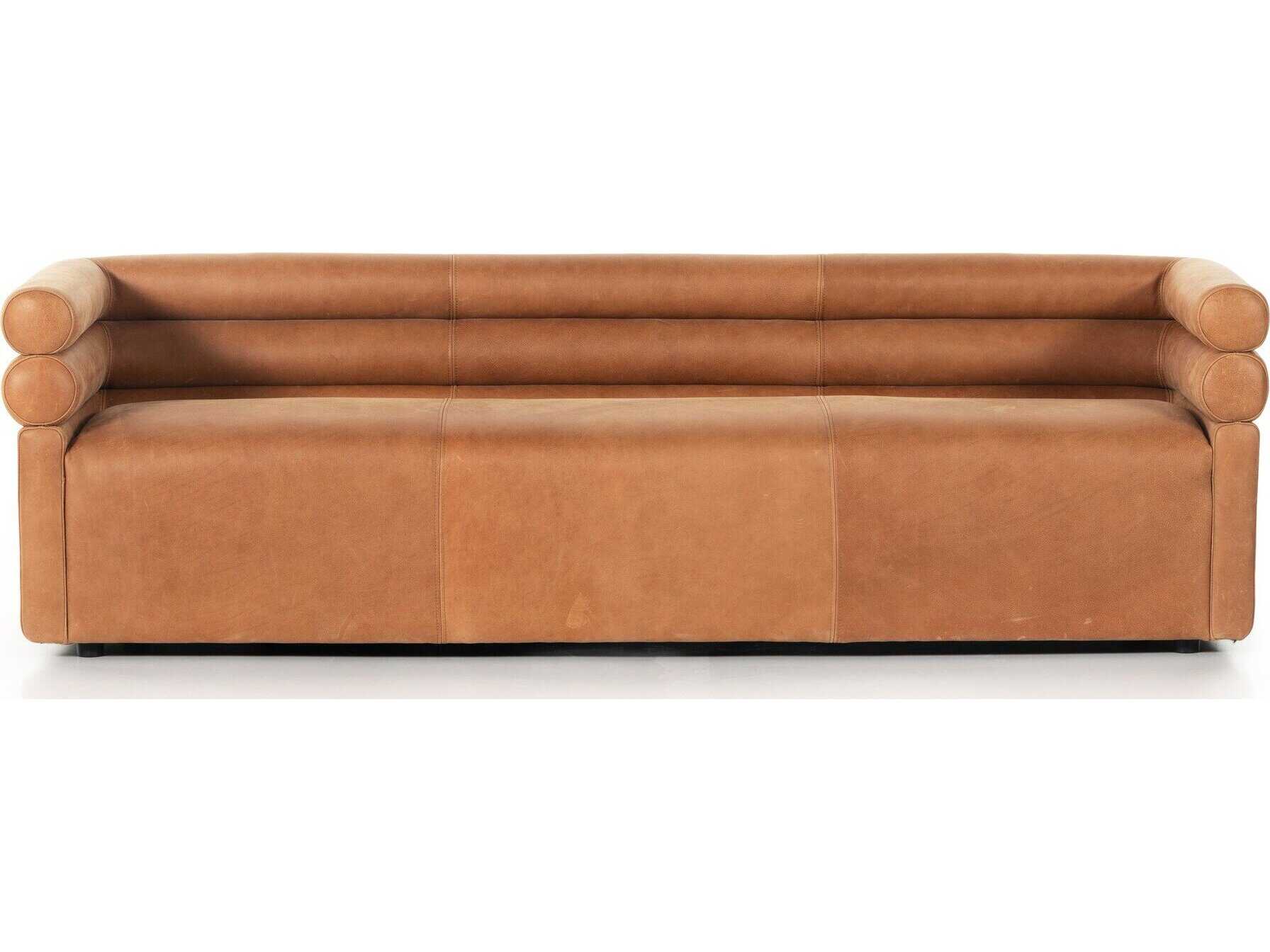 Four Hands Grayson Evie Palermo Cognac Leather Sofa