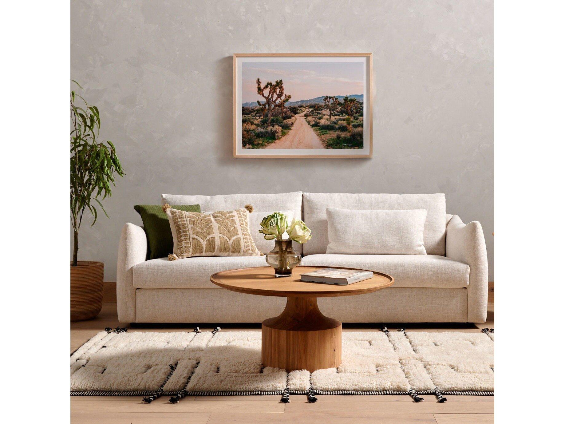 Four Hands Grayson Kelsey Dover Crescent Cream Upholstered Sofa