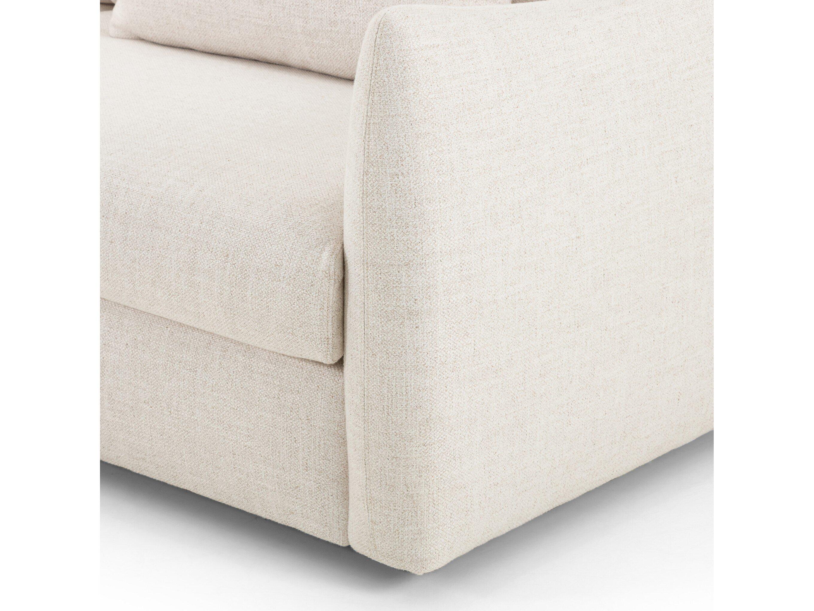 Four Hands Grayson Kelsey Dover Crescent Cream Upholstered Sofa