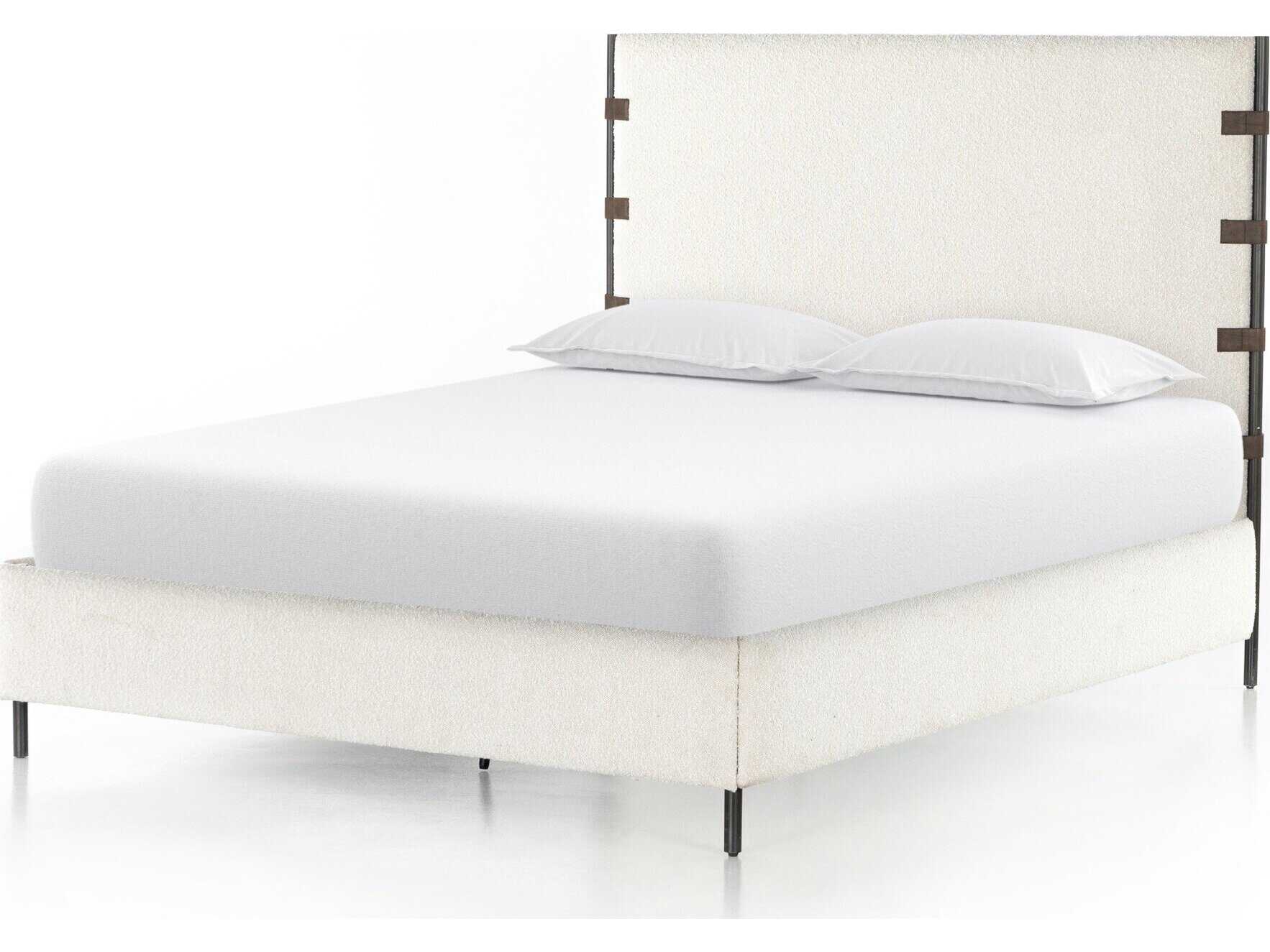 Four Hands Irondale Anderson White Upholstered King Platform Bed