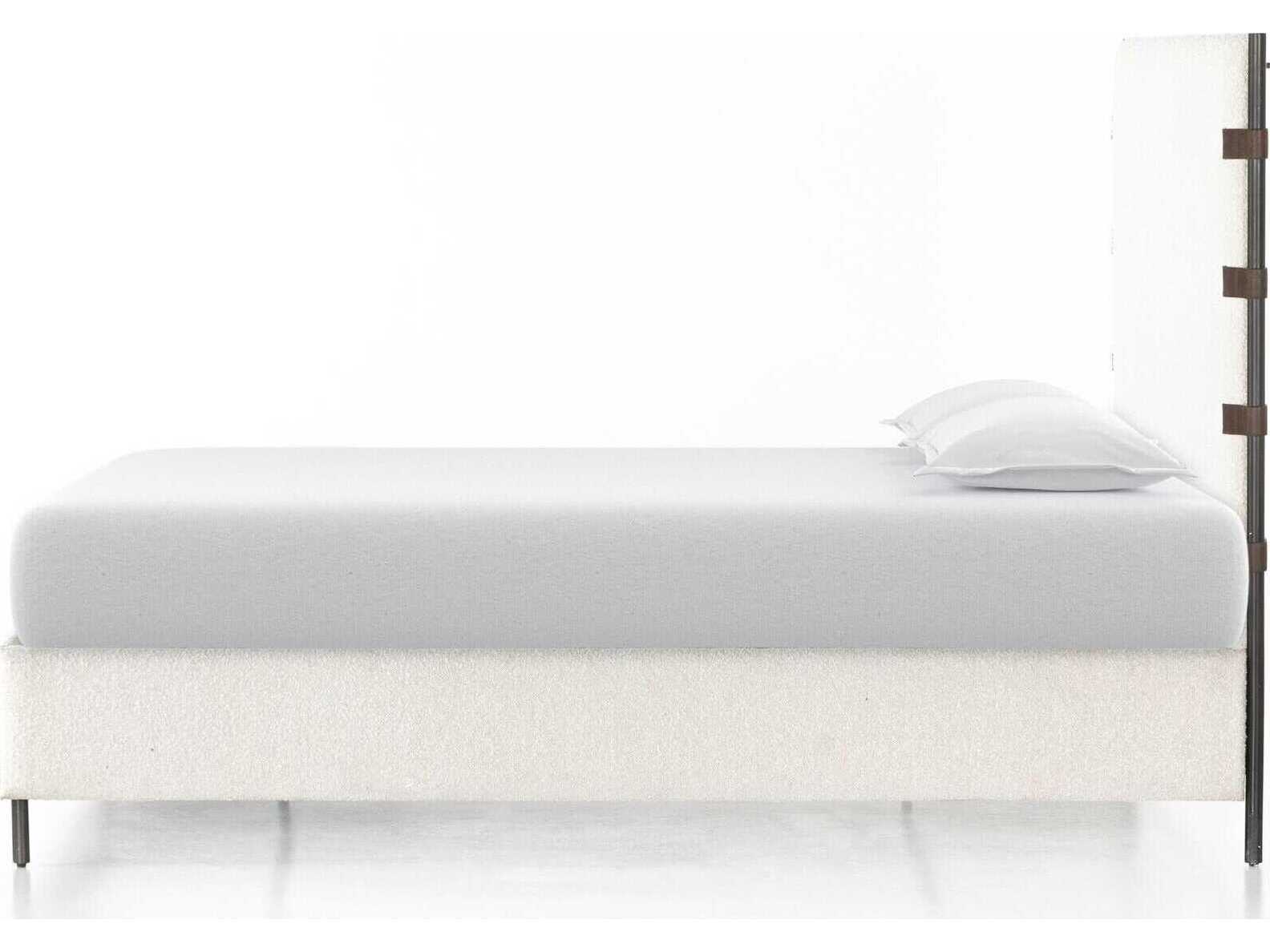 Four Hands Irondale Anderson White Upholstered King Platform Bed