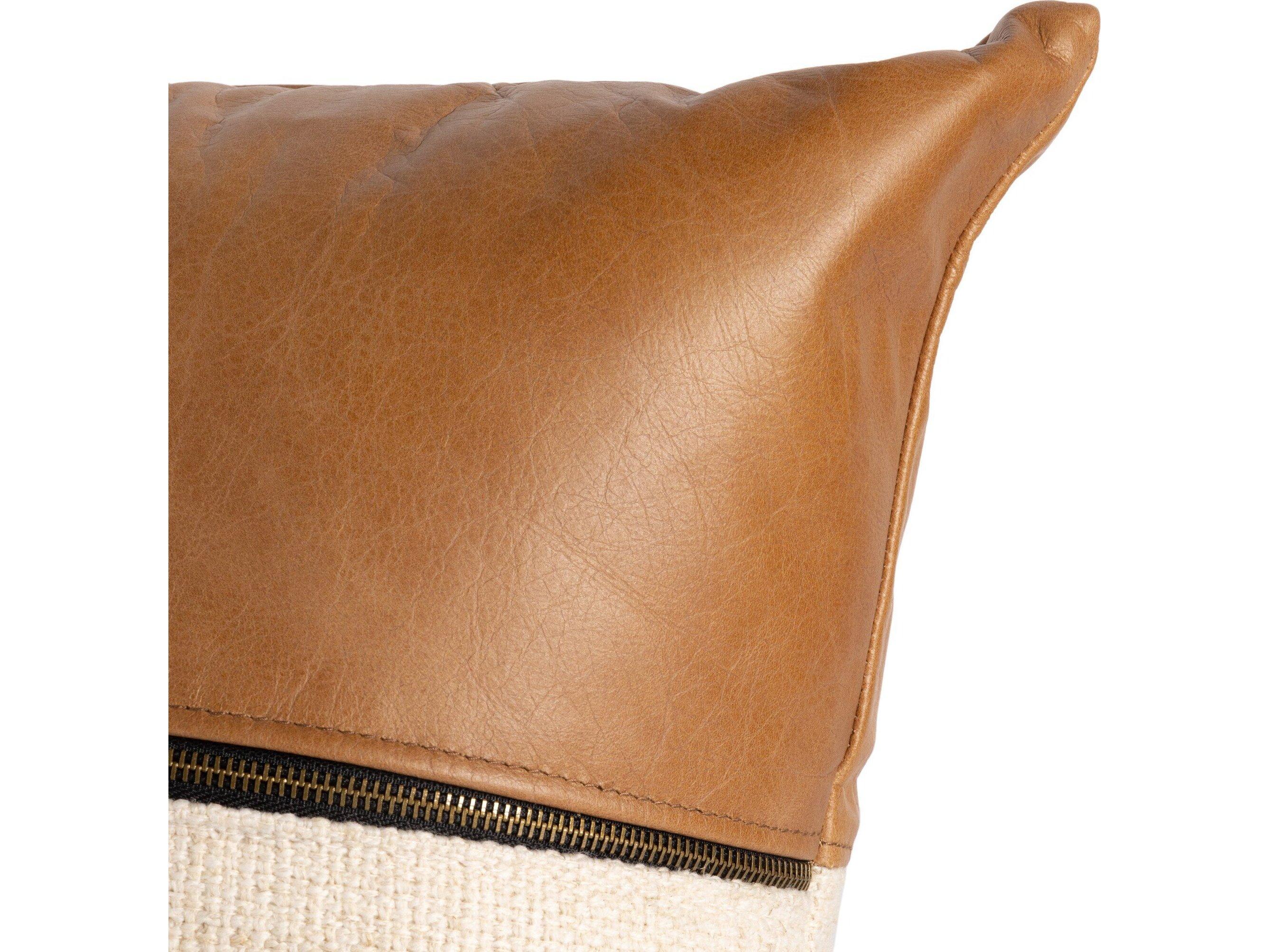 Four Hands Westgate Leather & Linen Pillow