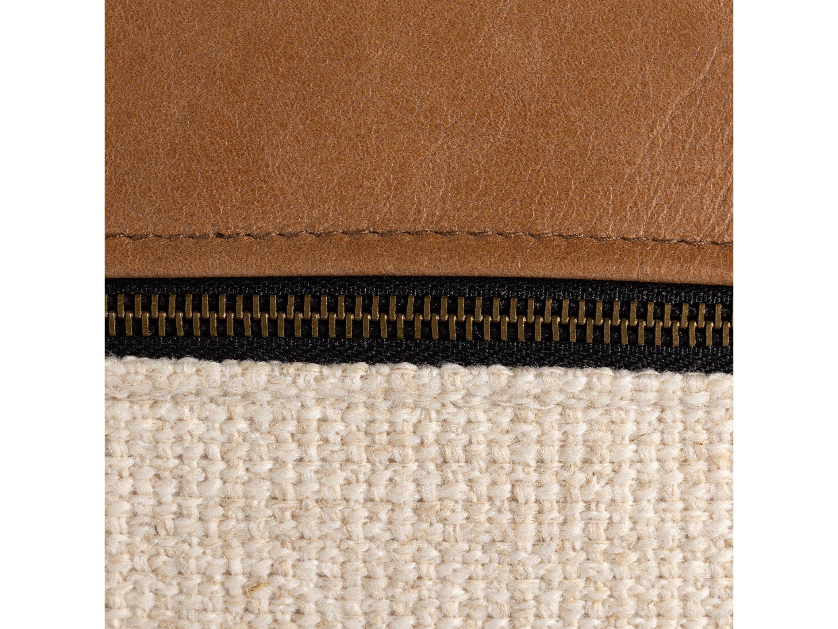 Four Hands Westgate Leather & Linen Pillow