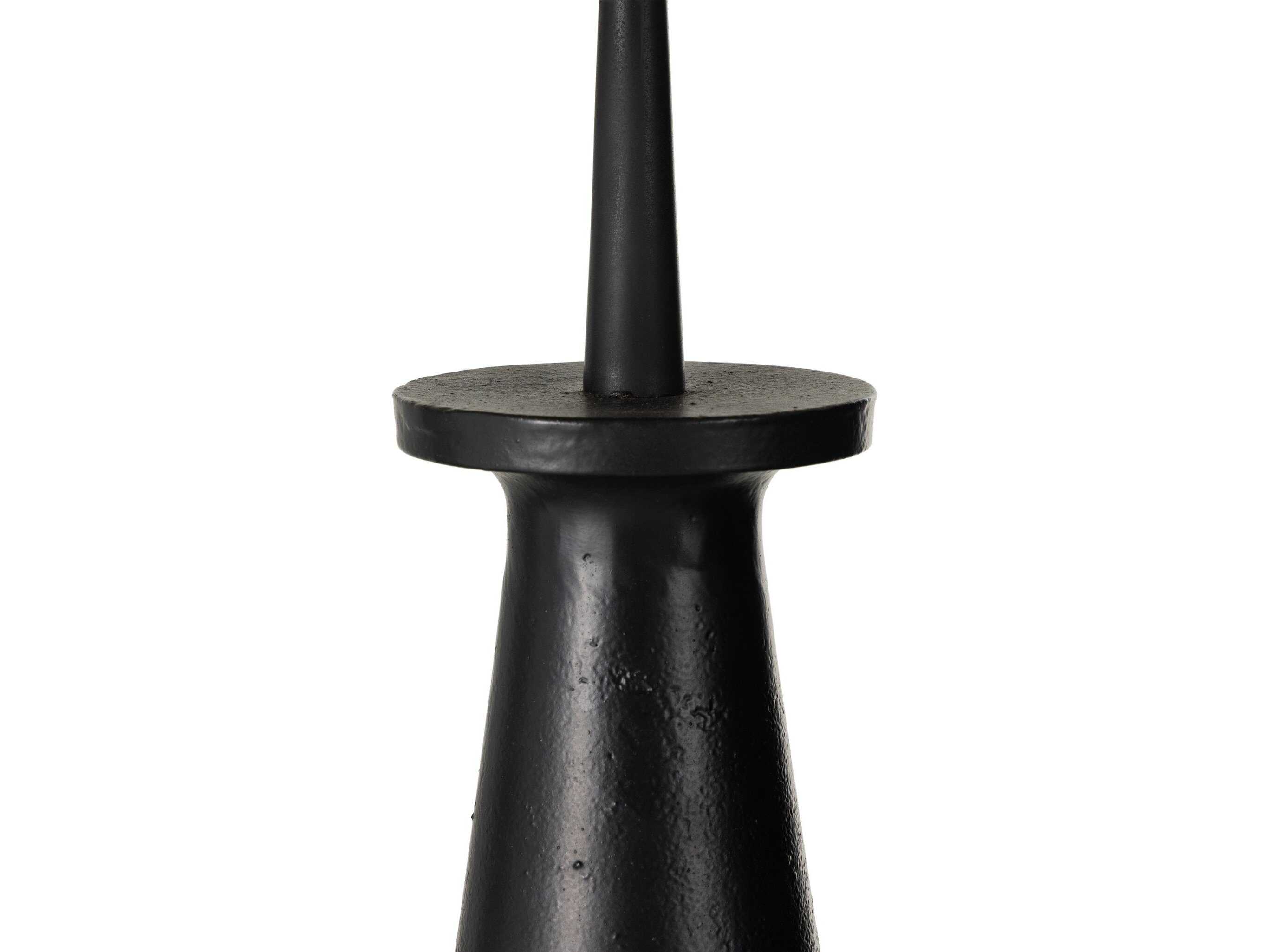 Four Hands Asher Matte Black Cast Floor Lamp