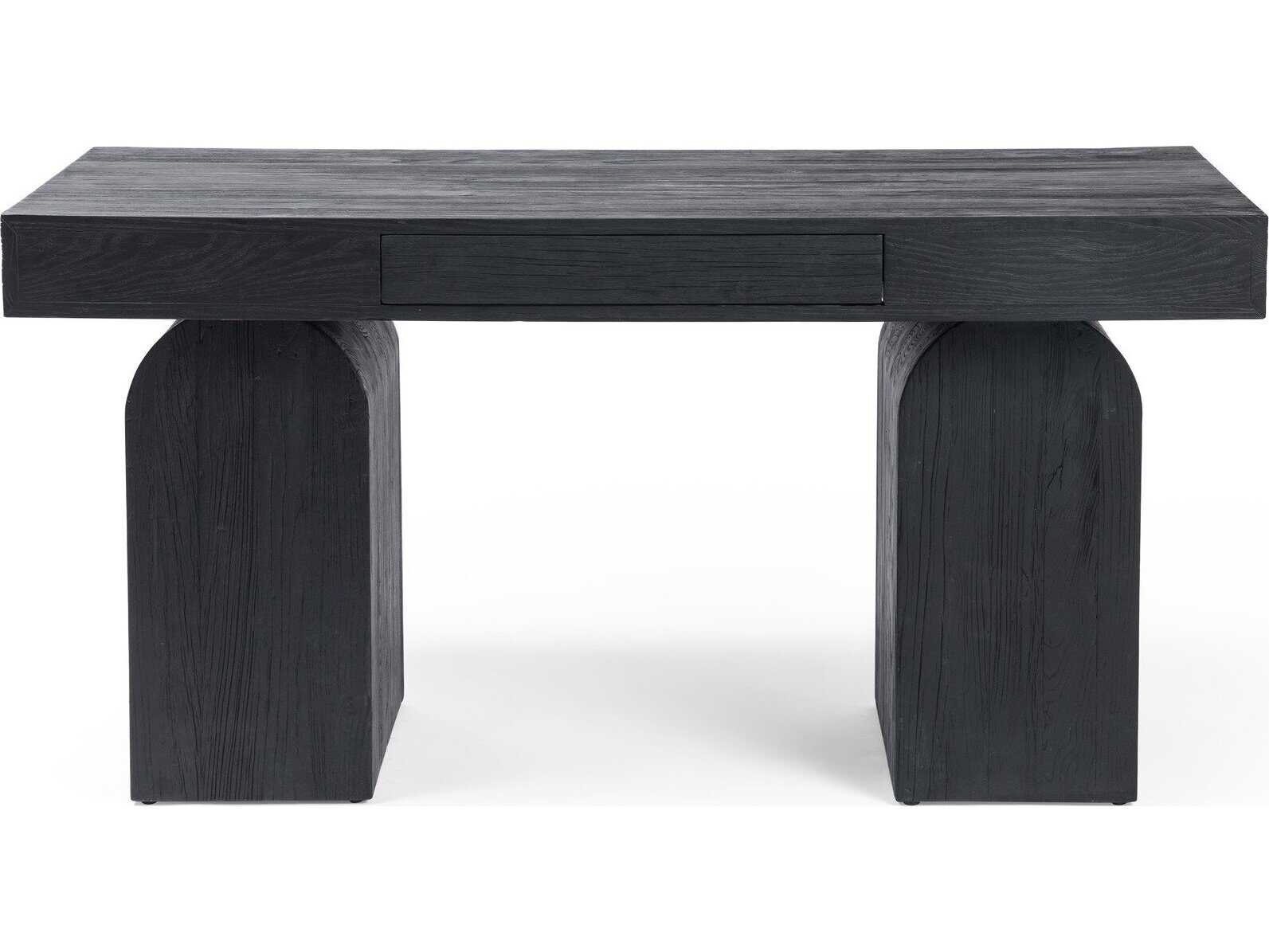 Four Hands Wells Keane Black Elm Nettlewood Wood Writing Desk