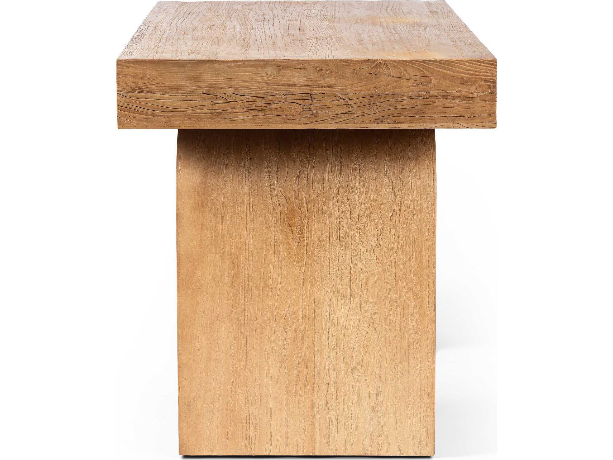 Four Hands Wells Keane Natural Elm Nettlewood Brown Wood Writing Desk