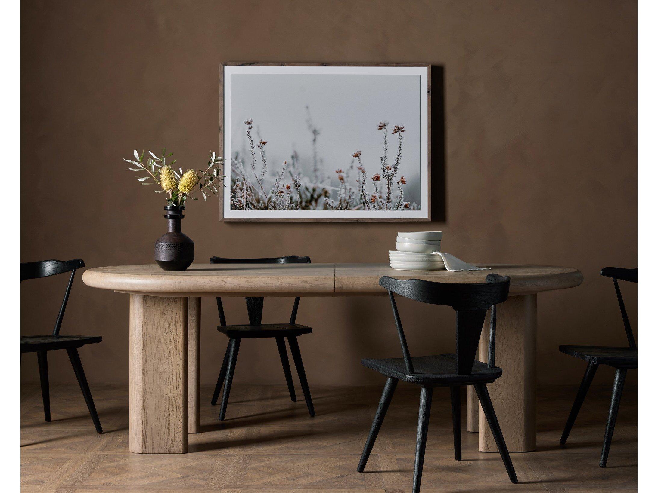 Four Hands Haiden Jaylen Light Oak Veneer Extension Dining Table