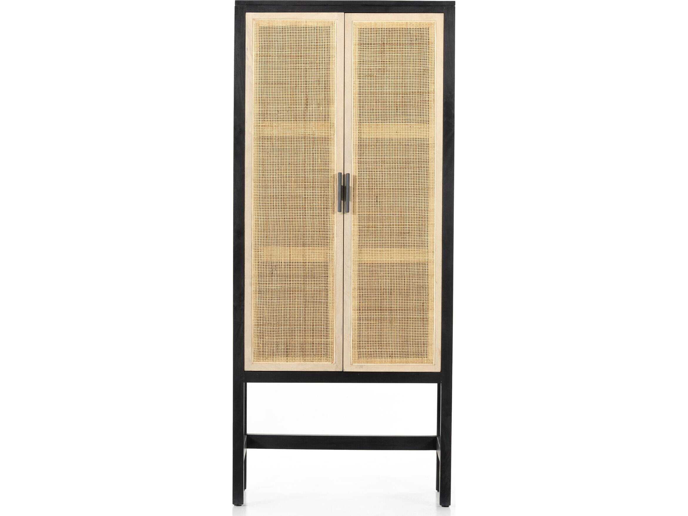 Four Hands Leighton Black Mango Wood Accent Chest