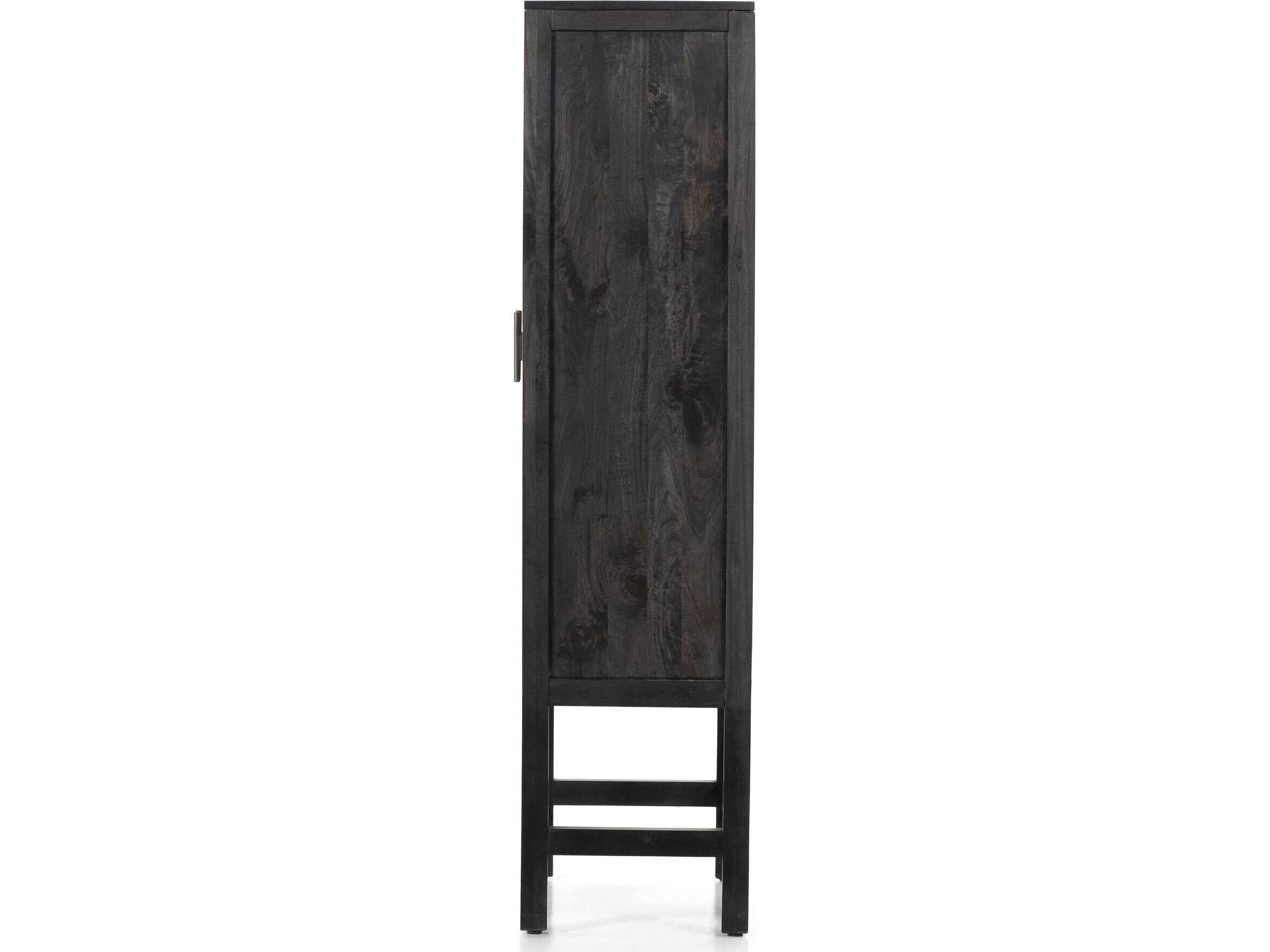 Four Hands Leighton Black Mango Wood Accent Chest