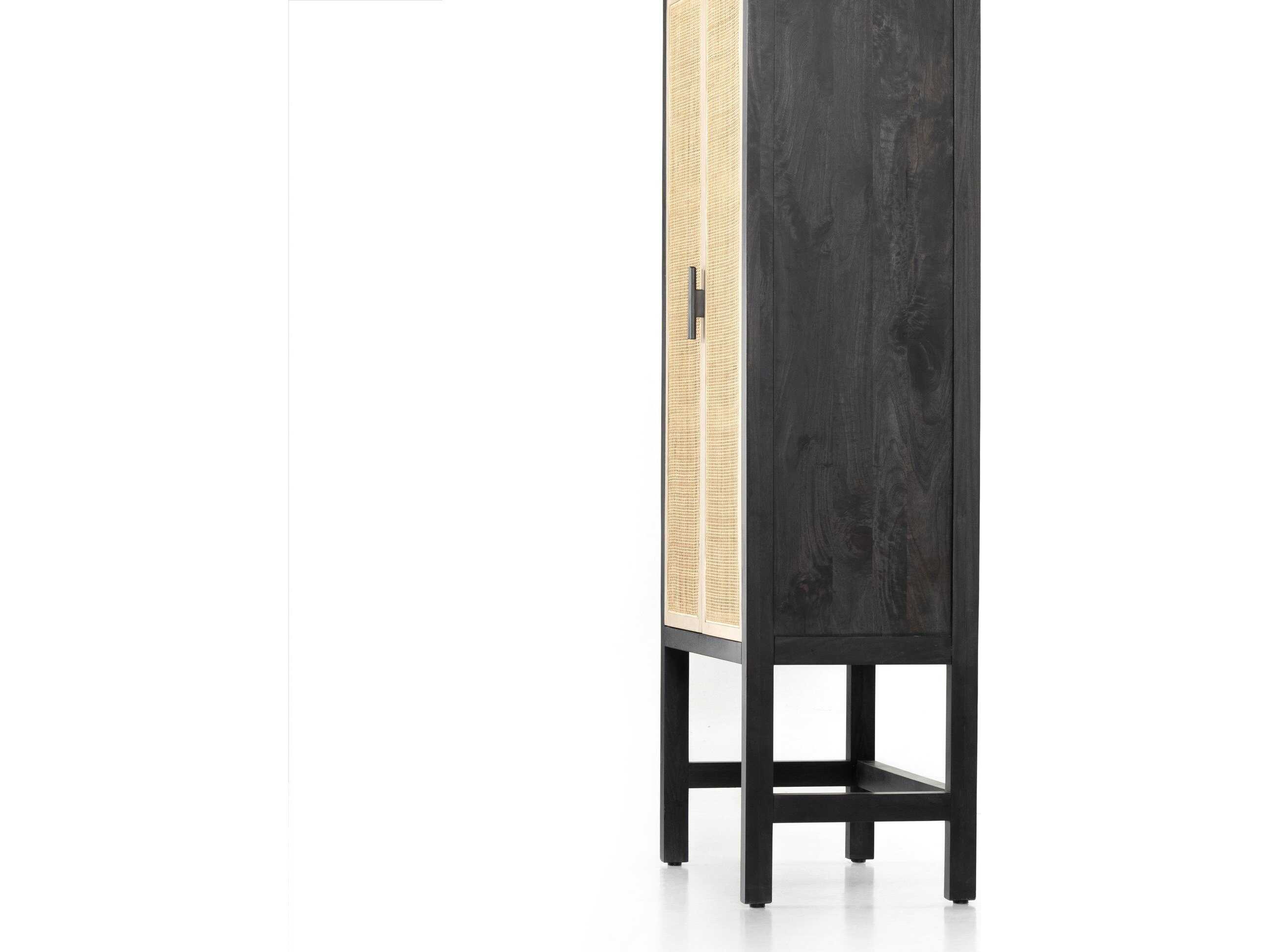 Four Hands Leighton Black Mango Wood Accent Chest