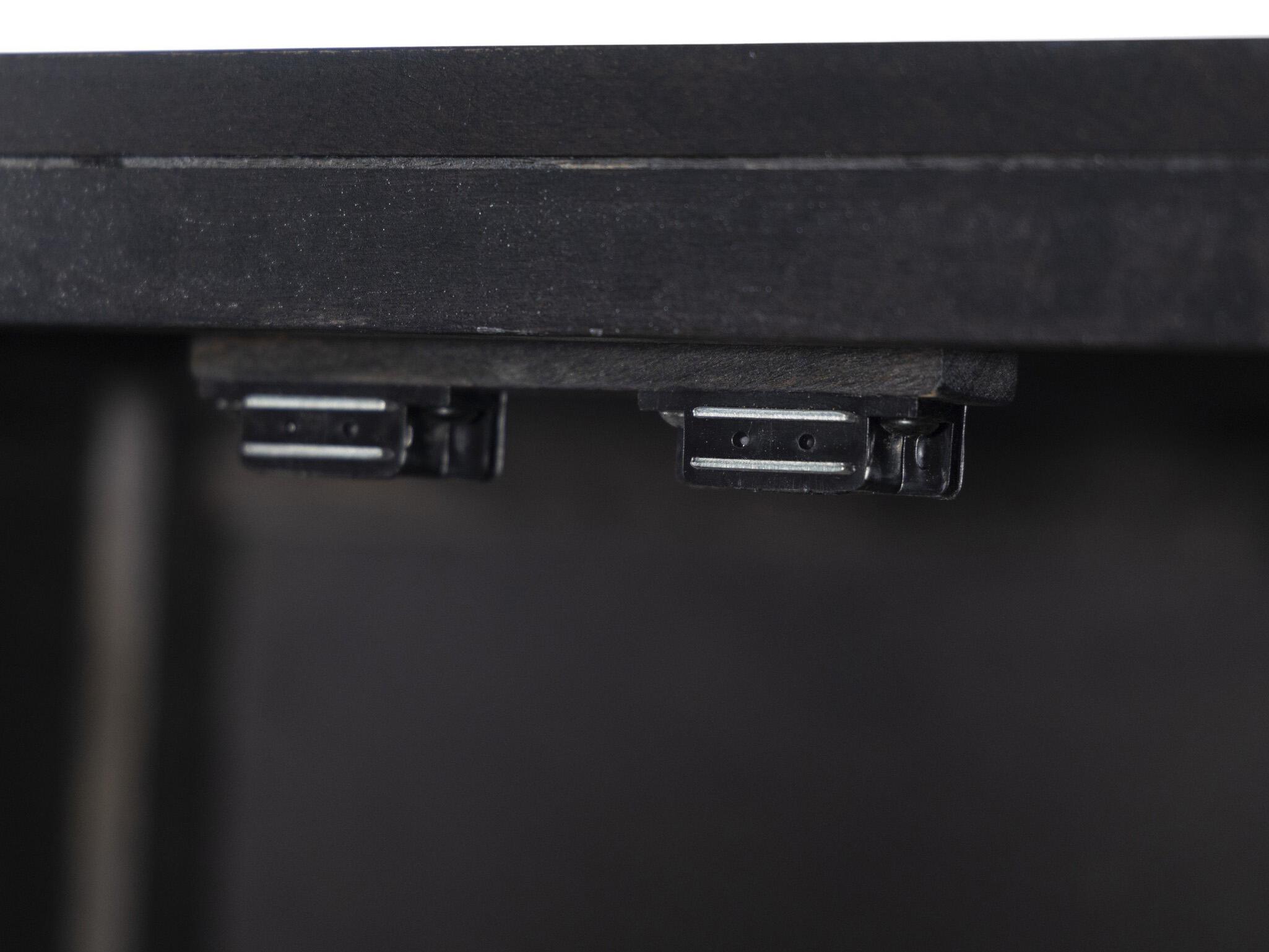 Luxecor Globetrotter Caprice Black Natural Cane Mango Wood Narrow Cabinet