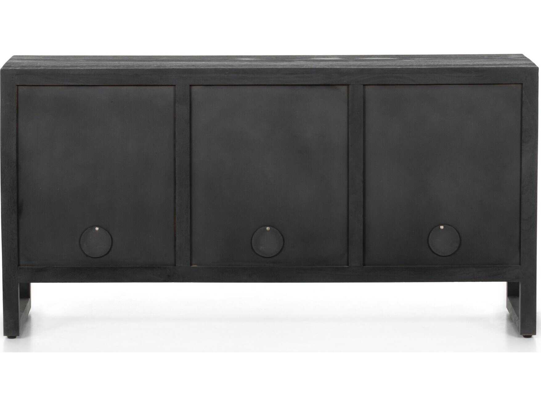 Luxecor Globetrotter Lorne 59" Mango Wood Dark Reeded Totem Media Console