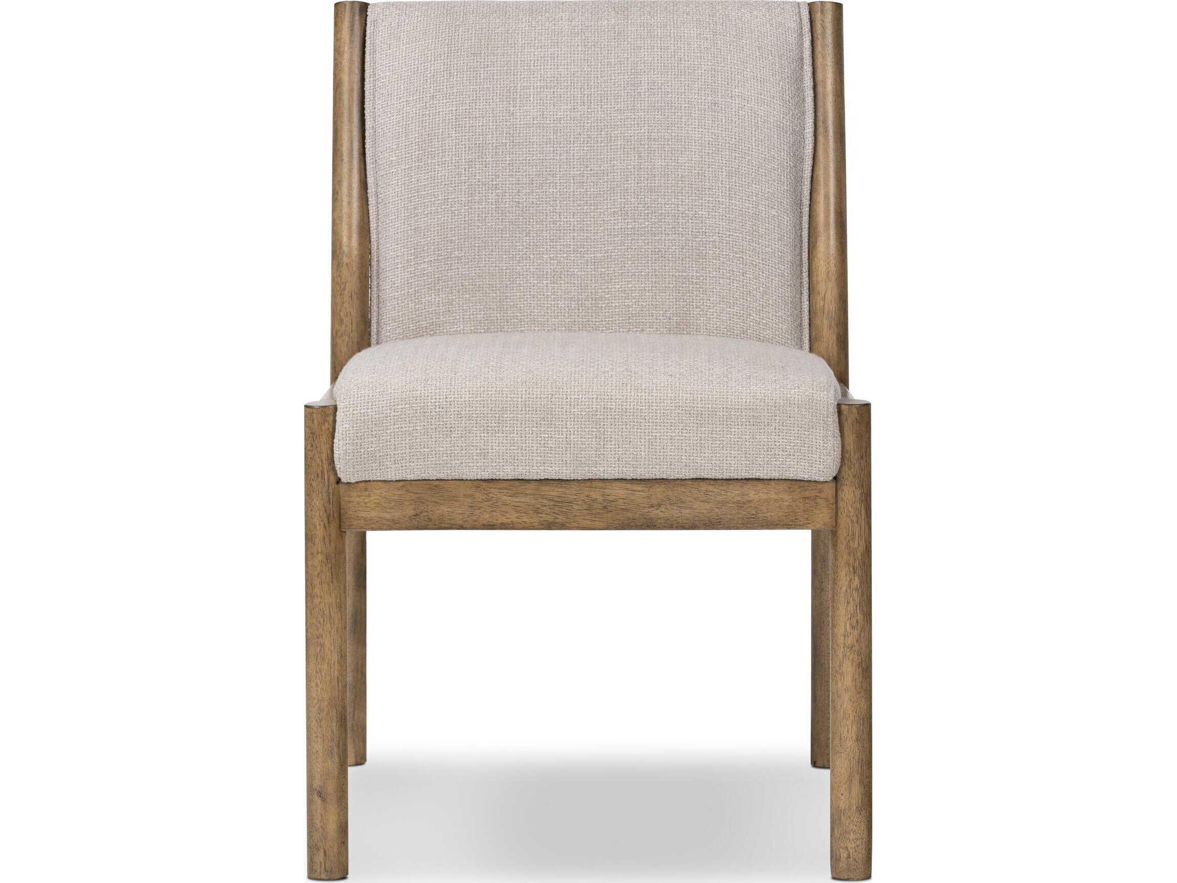 Four Hands Belfast Hito Fabric Solid Wood Beige Upholstered Side Dining Chair