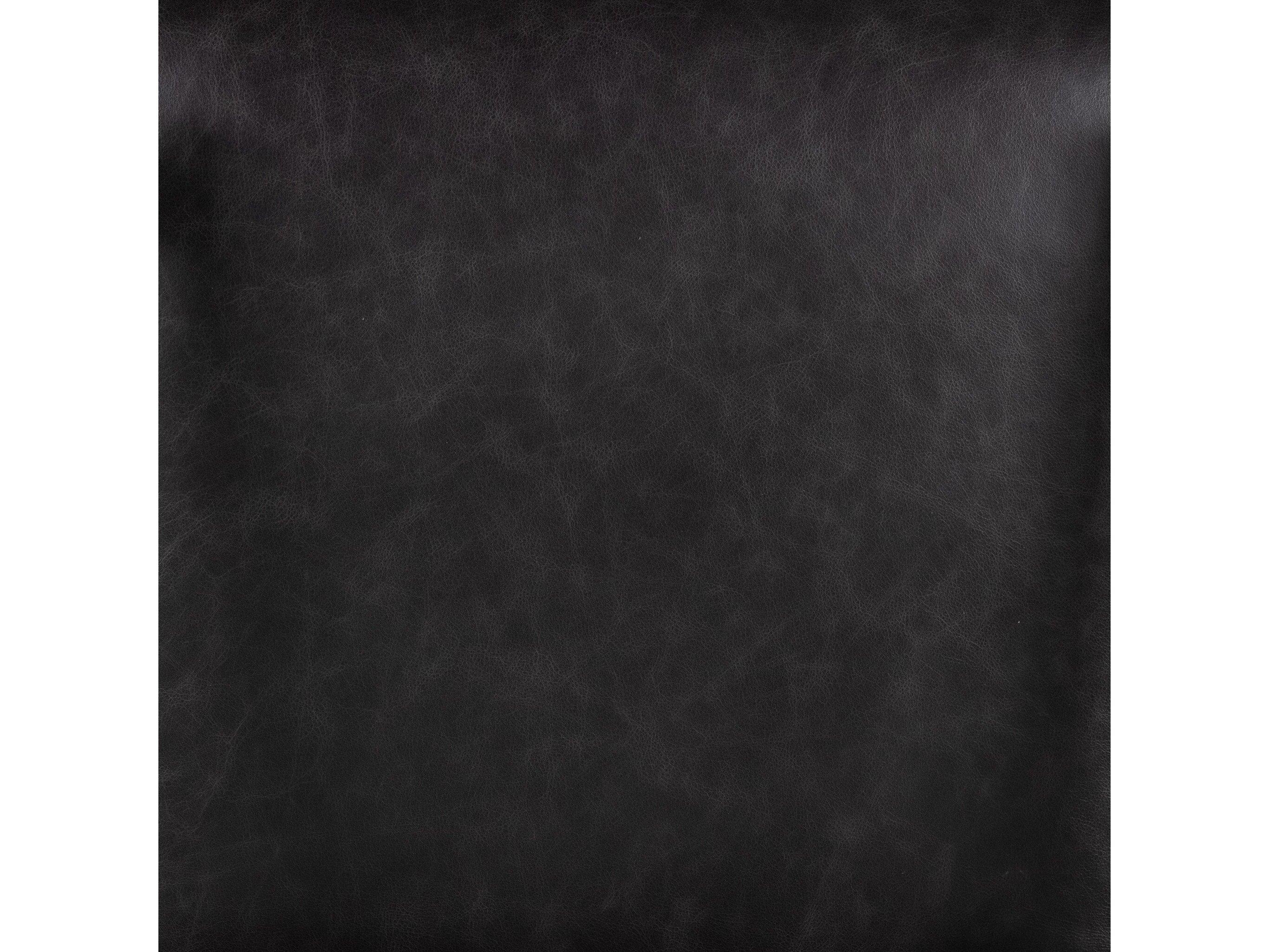 Four Hands Grayson Rowen Leather Oak Wood Black Upholstered Arm Dining Chair