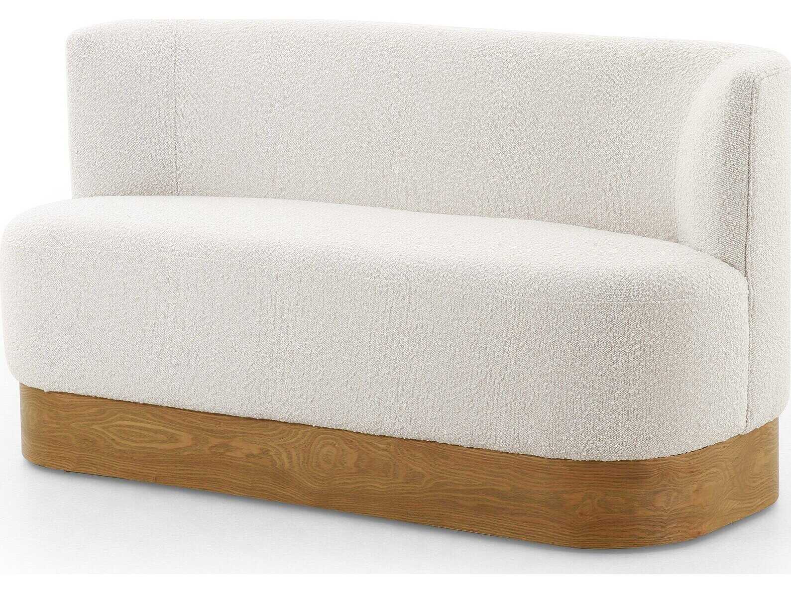 Four Hands Grayson Krista Knoll Natural Upholstered Dining Bench