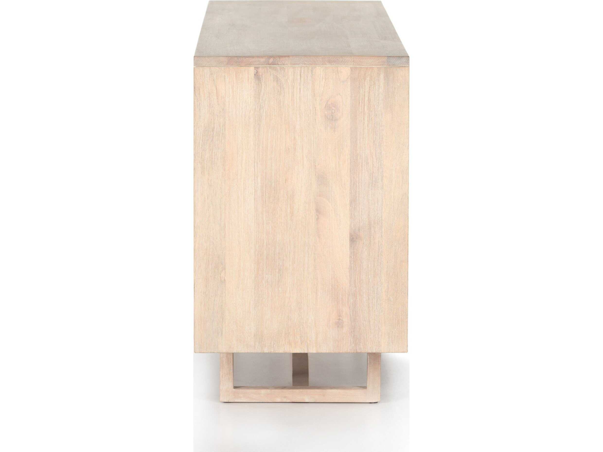 Four Hands Patten Clarita 72" Mango Wood White Wash Natural Cane Sideboard