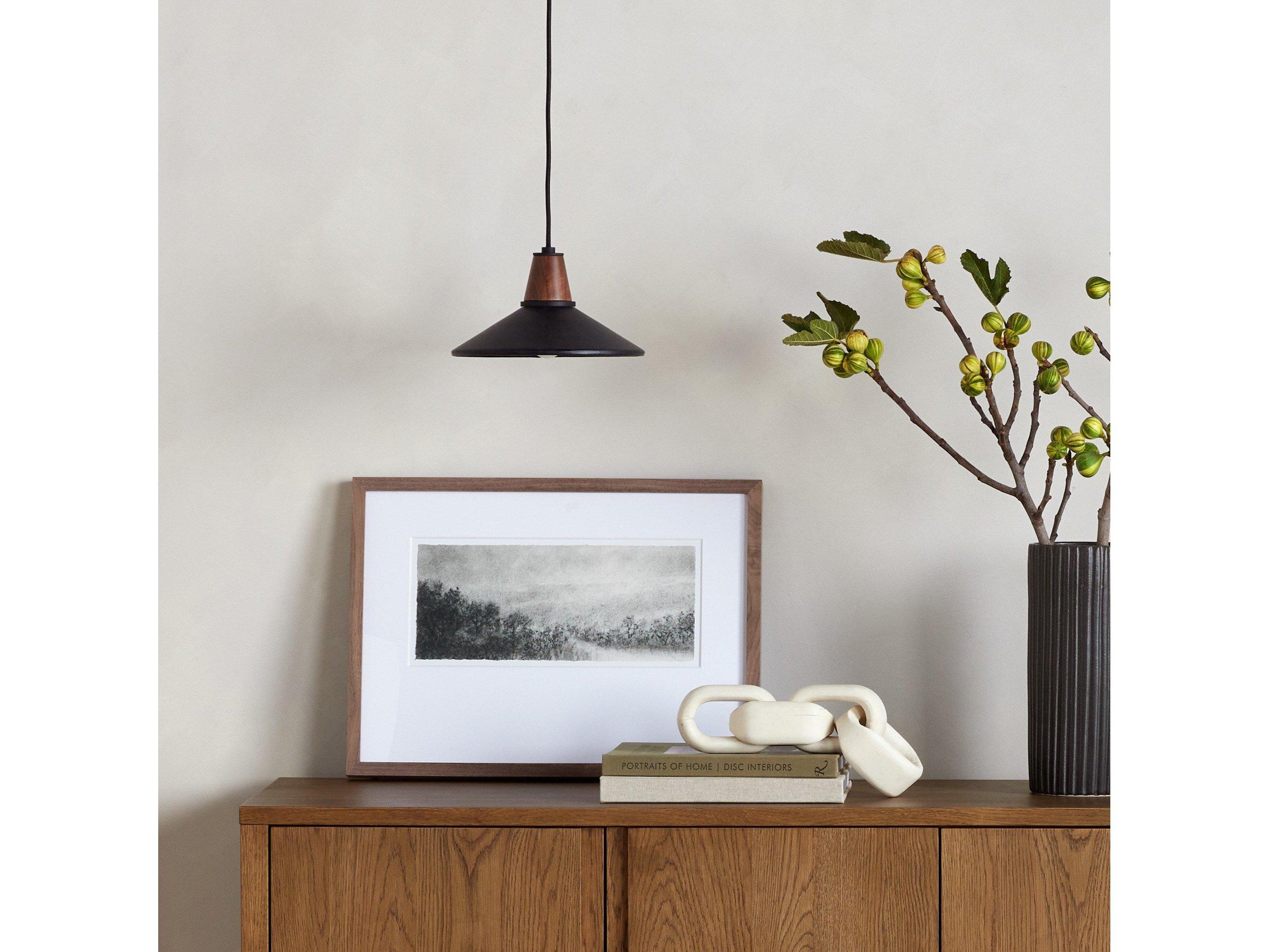 Four Hands Deacon 1-Light Black LED Dome Linear Mini Pendant