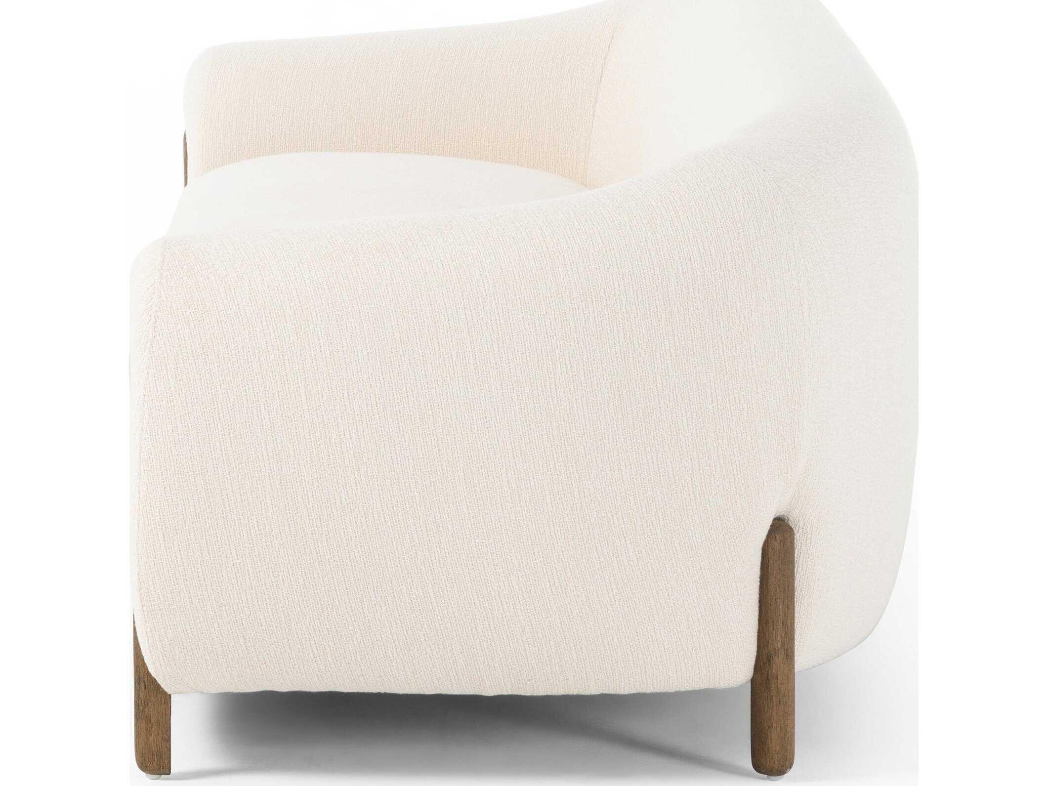 Four Hands Caswell Lyla Kerbey Ivory Distressed Natural White Upholstered Sofa