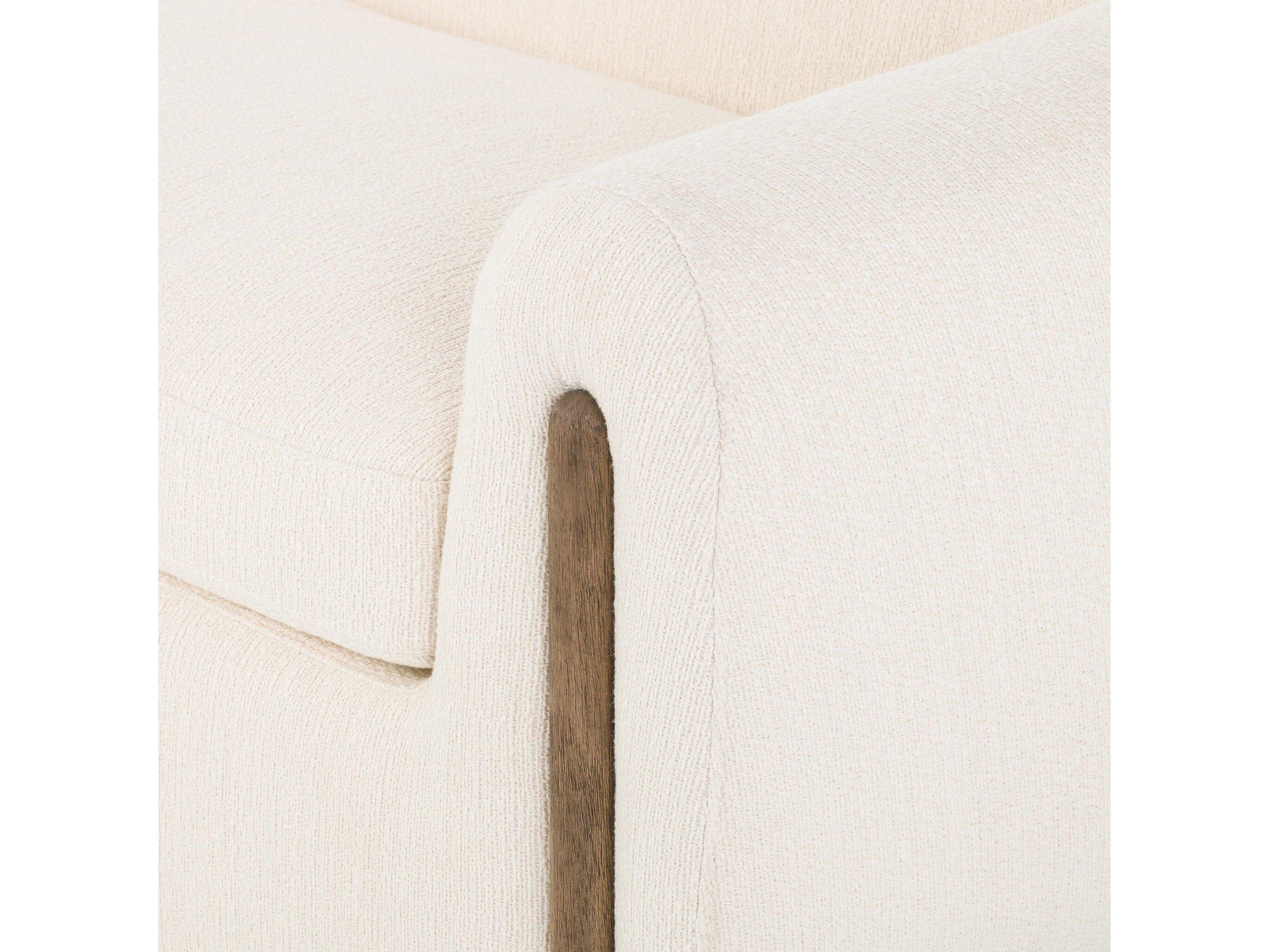 Four Hands Caswell Lyla Kerbey Ivory Distressed Natural White Upholstered Sofa