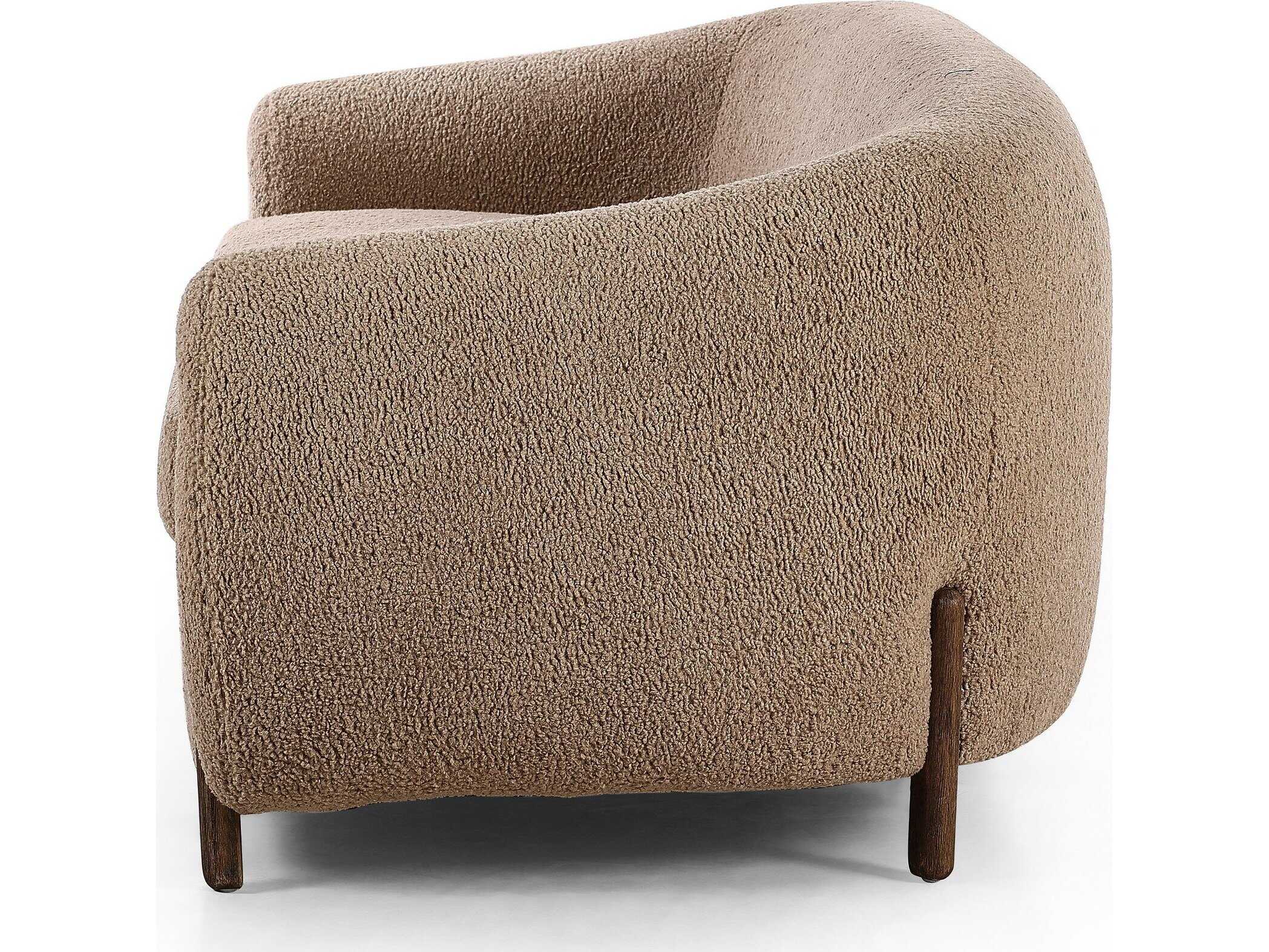 Four Hands Caswell Lyla Sheepskin Camel Upholstered Sofa