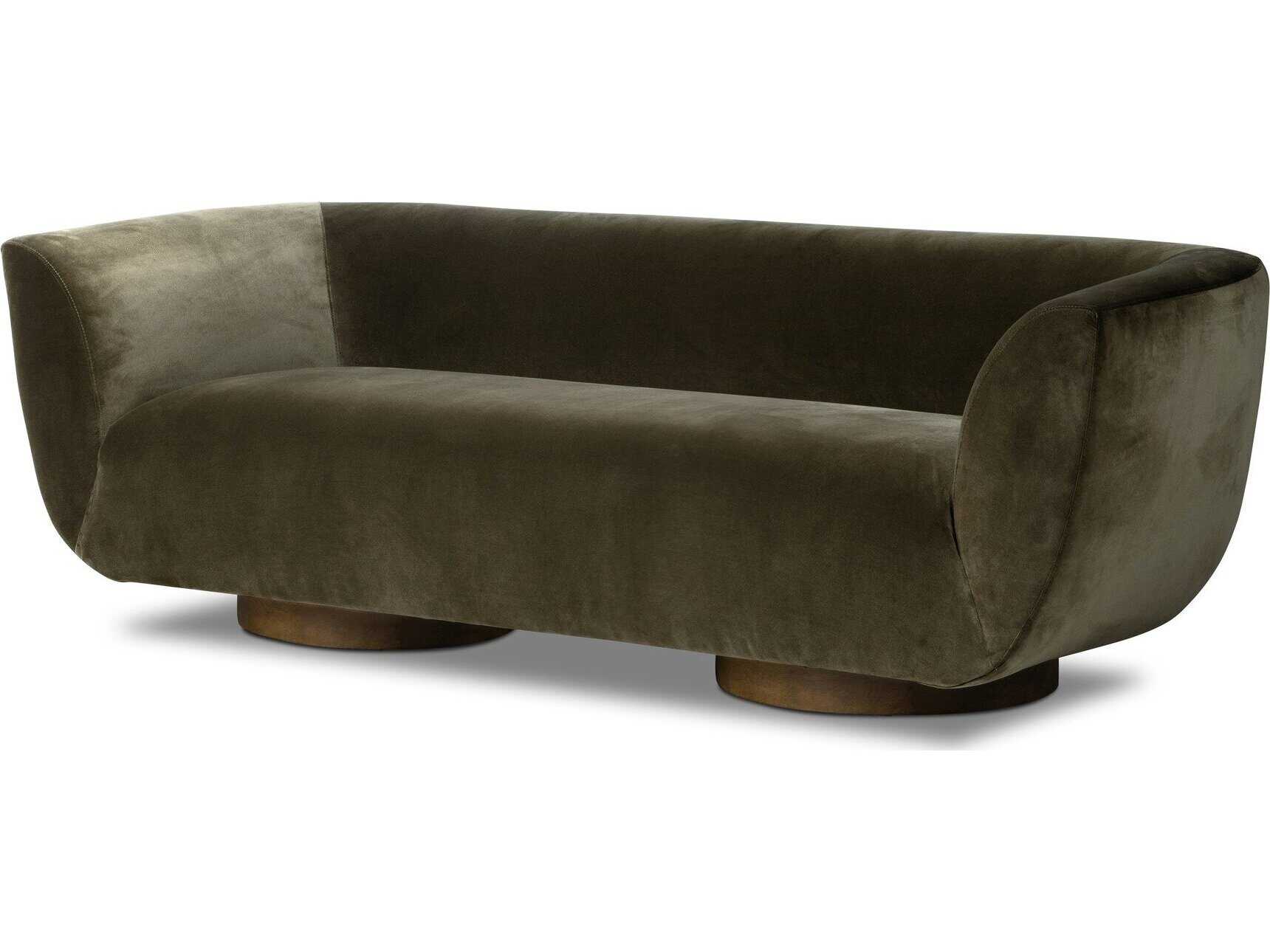 Four Hands Easton Sabine Surrey Olive Upholstered Sofa