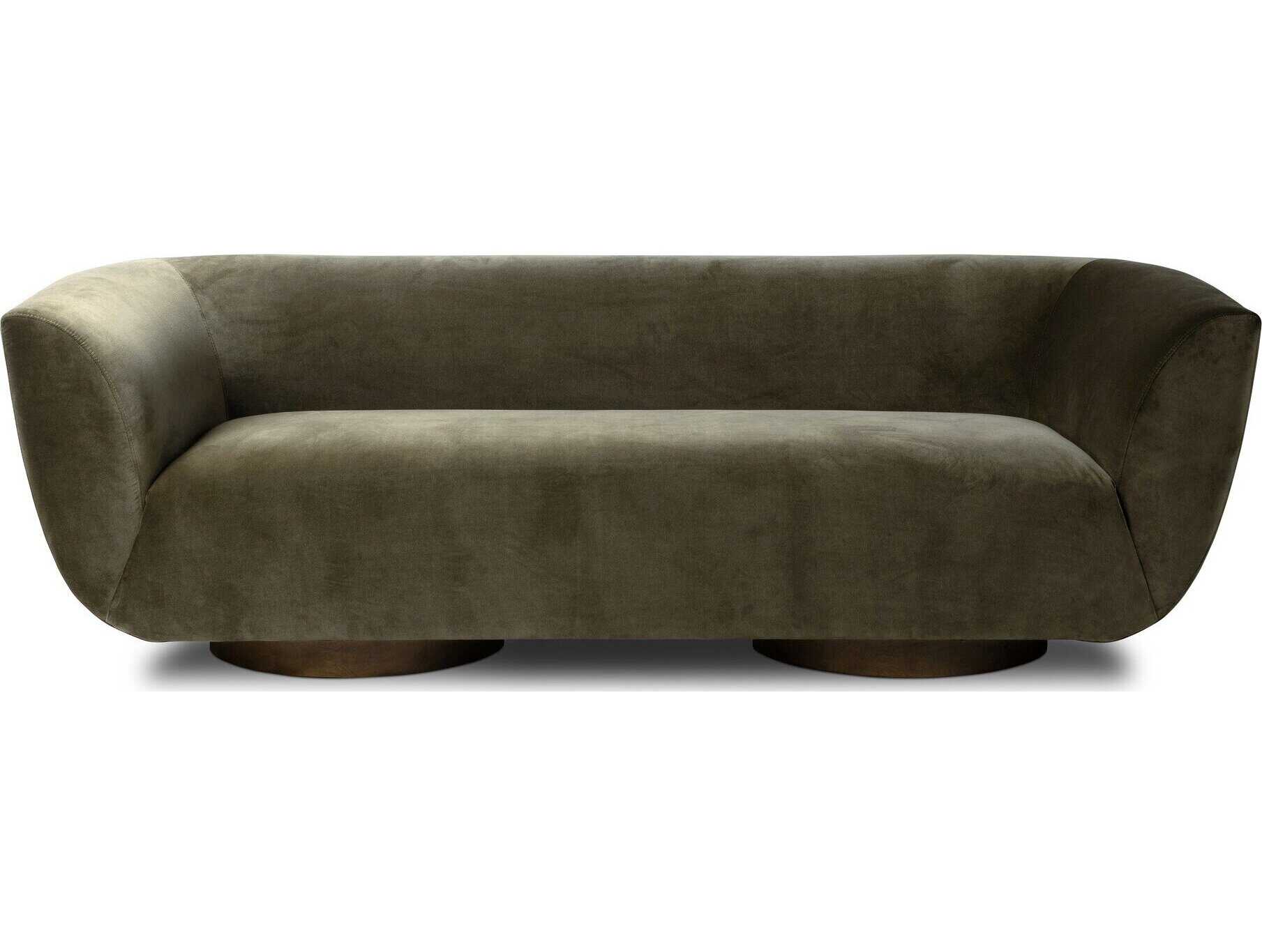 Four Hands Easton Sabine Surrey Olive Upholstered Sofa