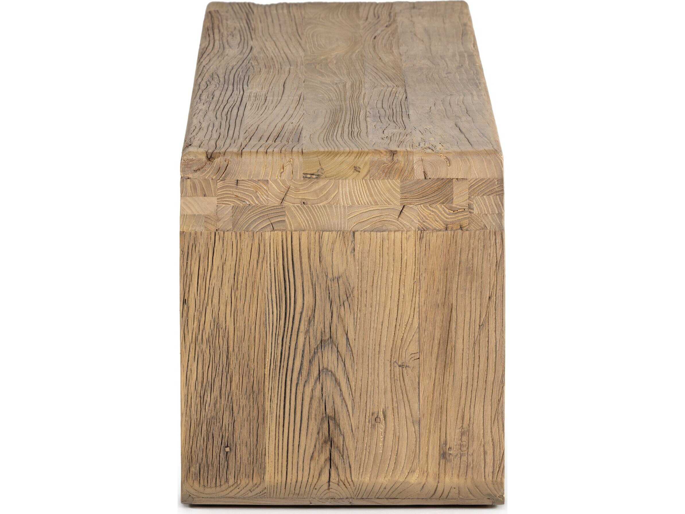 Four Hands Wells Natural Elm Brown Accent Bench