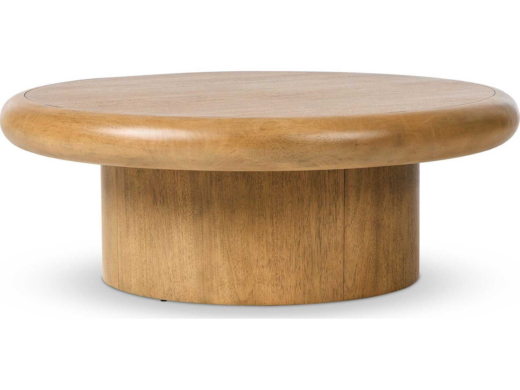Four Hands Bolton Zach Round Burnished Parawood Coffee Table