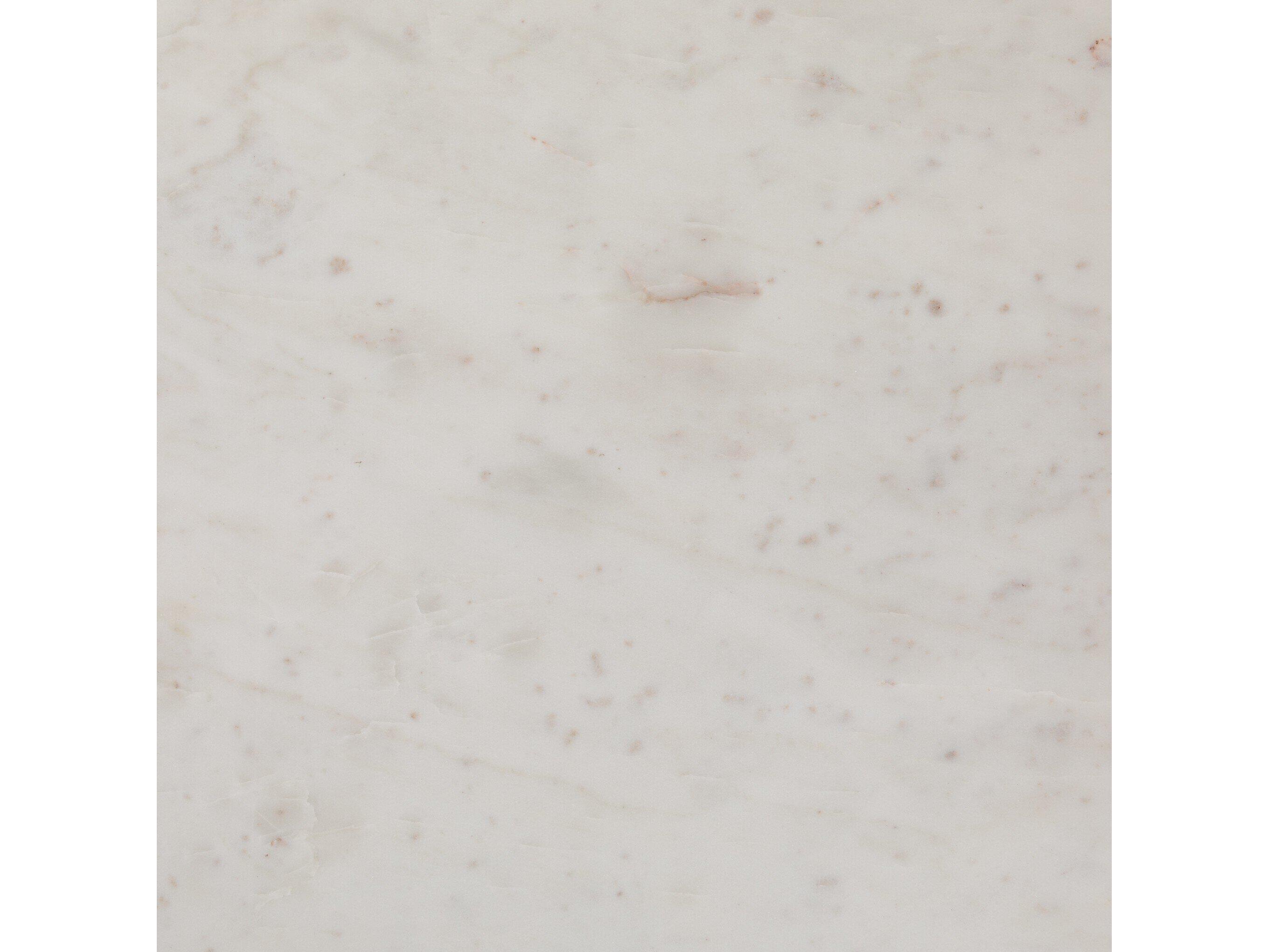 Four Hands Marlow Terrell Rectangular Raw Black Polished White Marble Coffee Table