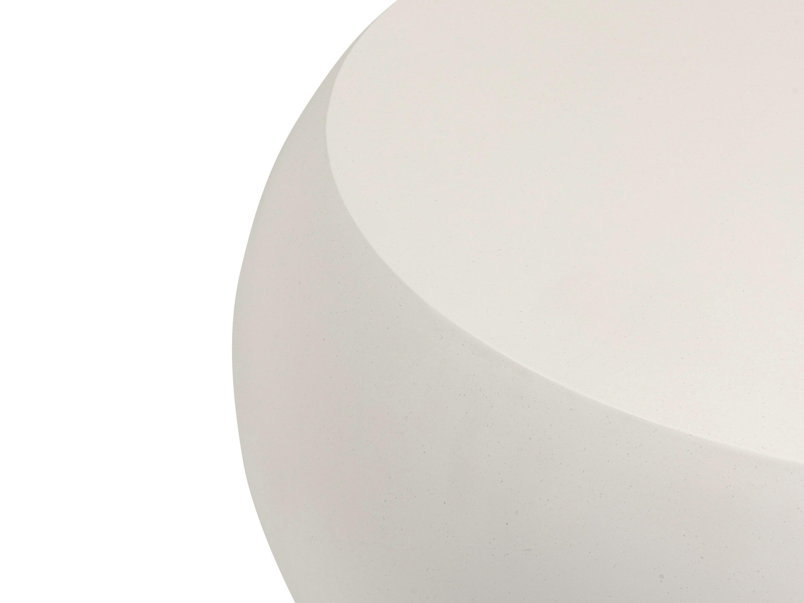 Four Hands Thayer West Round Concrete Ivory Clay Coffee Table