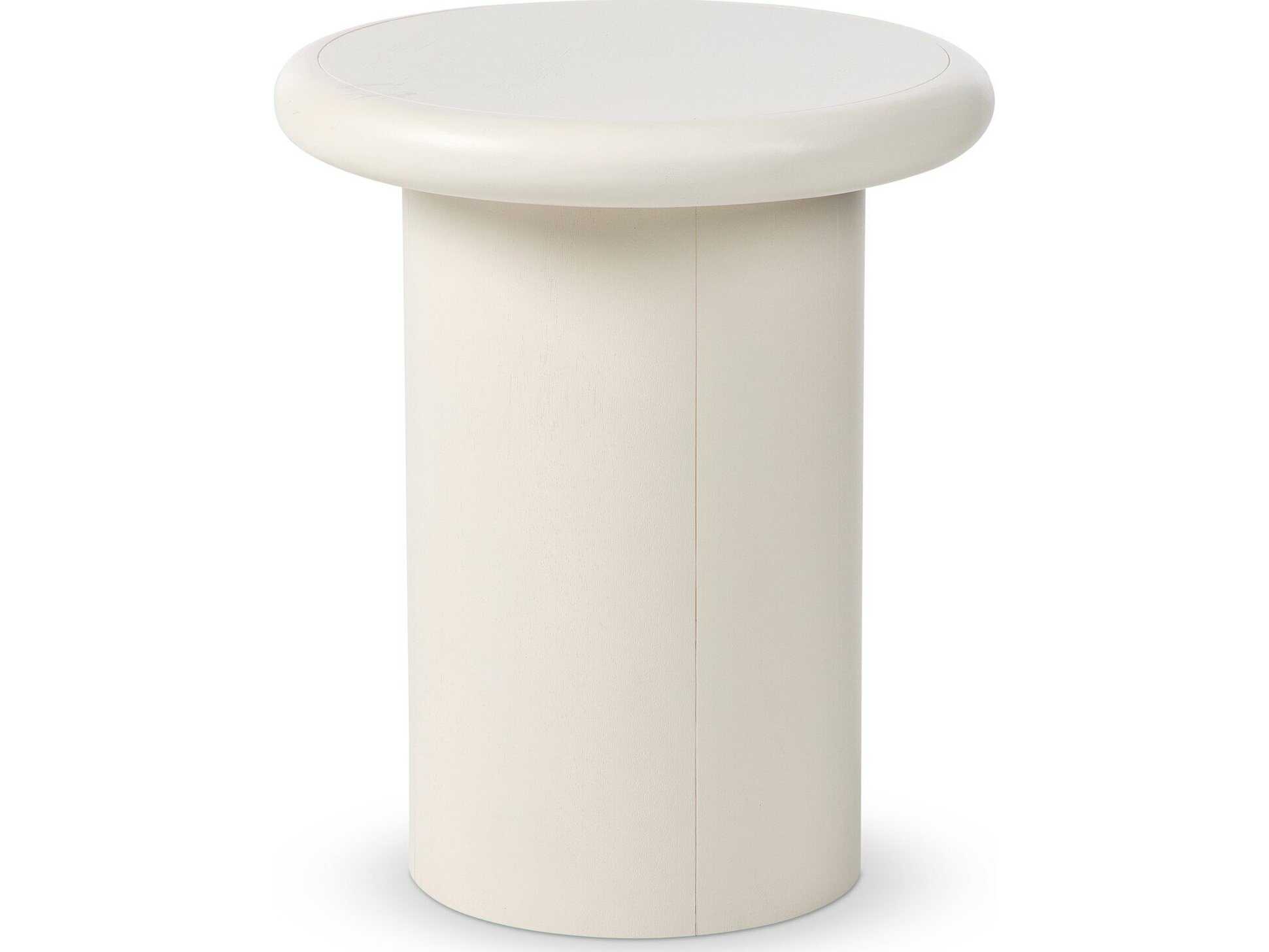 Four Hands Bolton Zach Tofu Solid Round Wood End Table