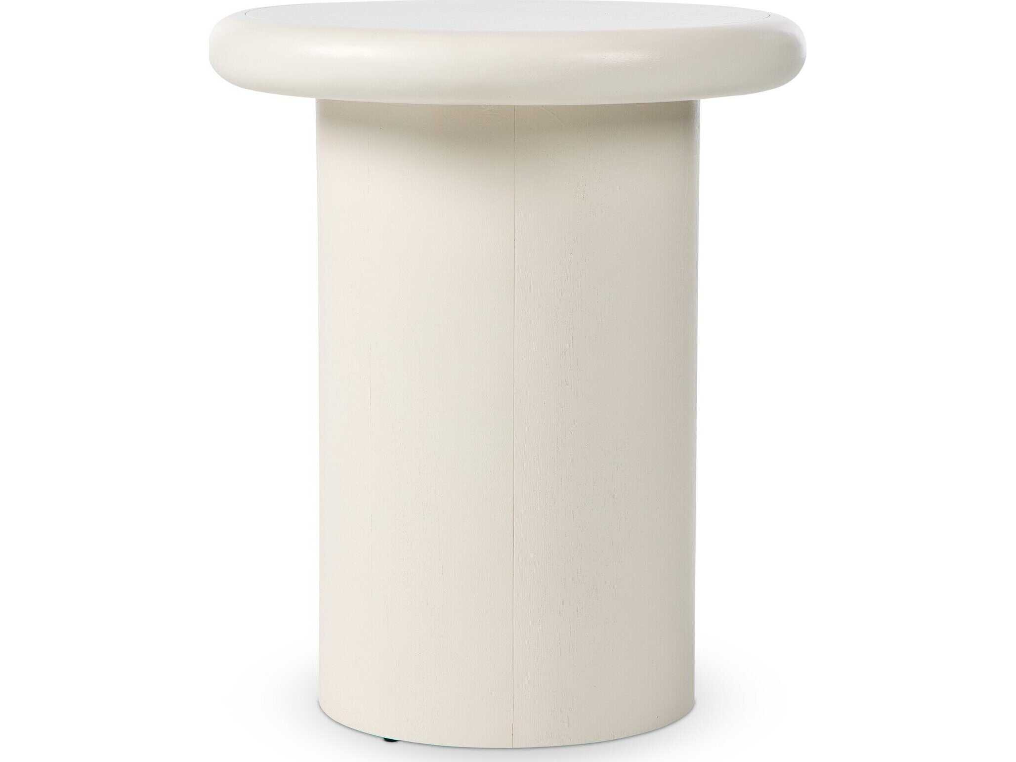 Four Hands Bolton Zach Tofu Solid Round Wood End Table