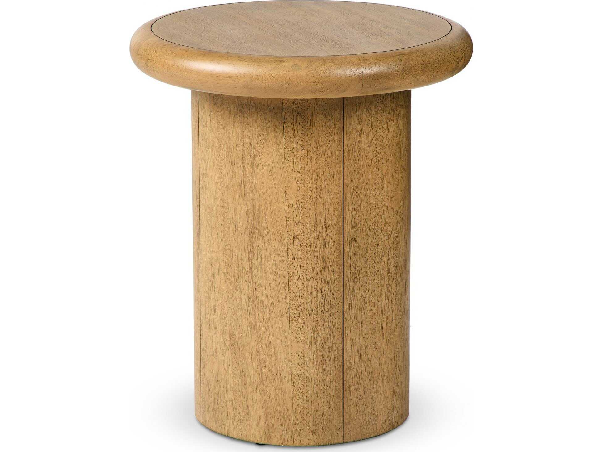 Four Hands Bolton Zach Round Burnished Parawood End Table