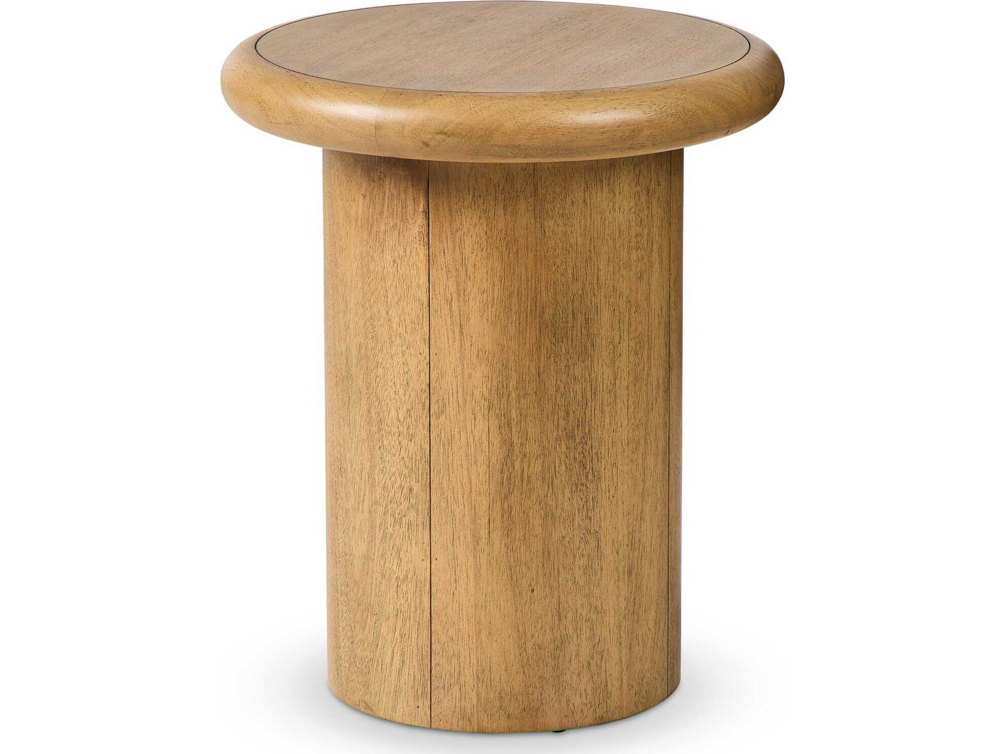 Four Hands Bolton Zach Round Burnished Parawood End Table