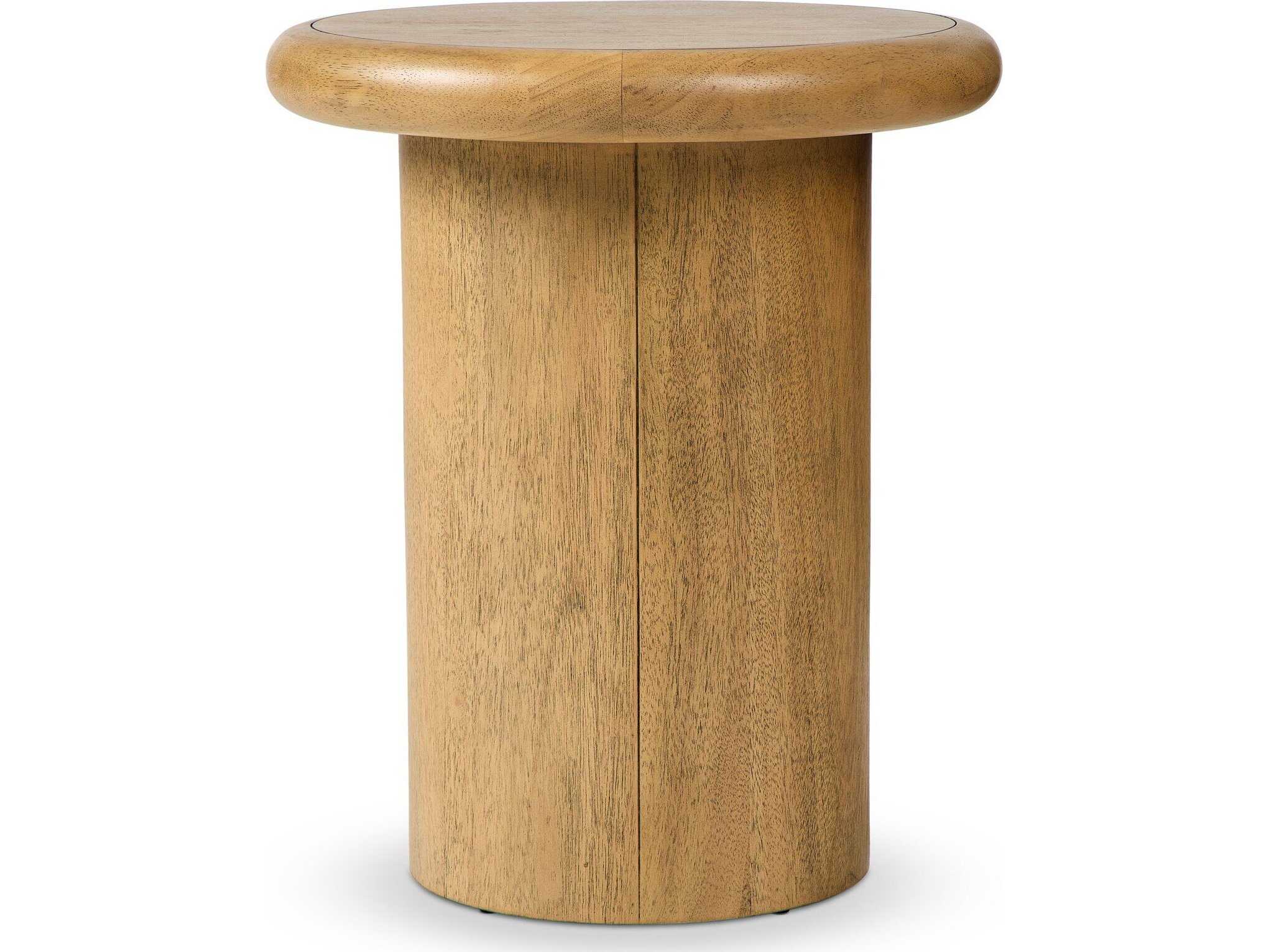 Four Hands Bolton Zach Round Burnished Parawood End Table