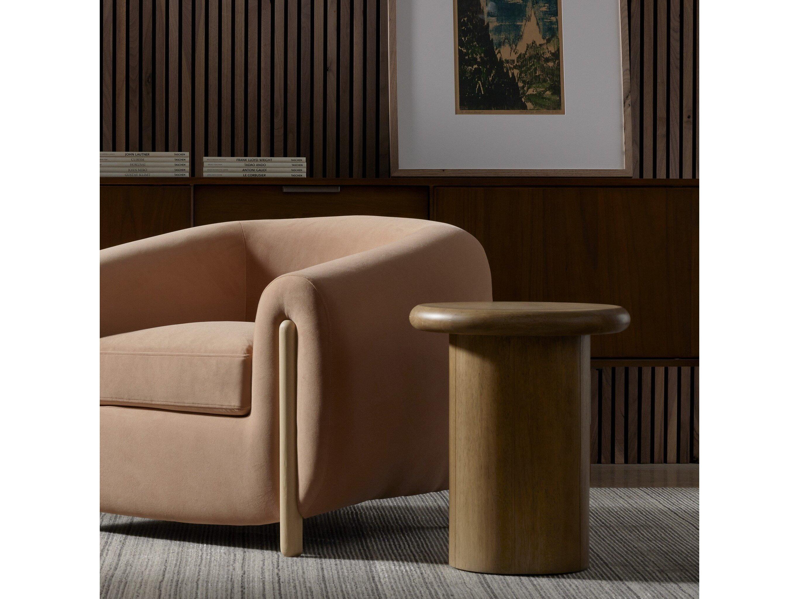 Four Hands Bolton Zach Round Burnished Parawood End Table