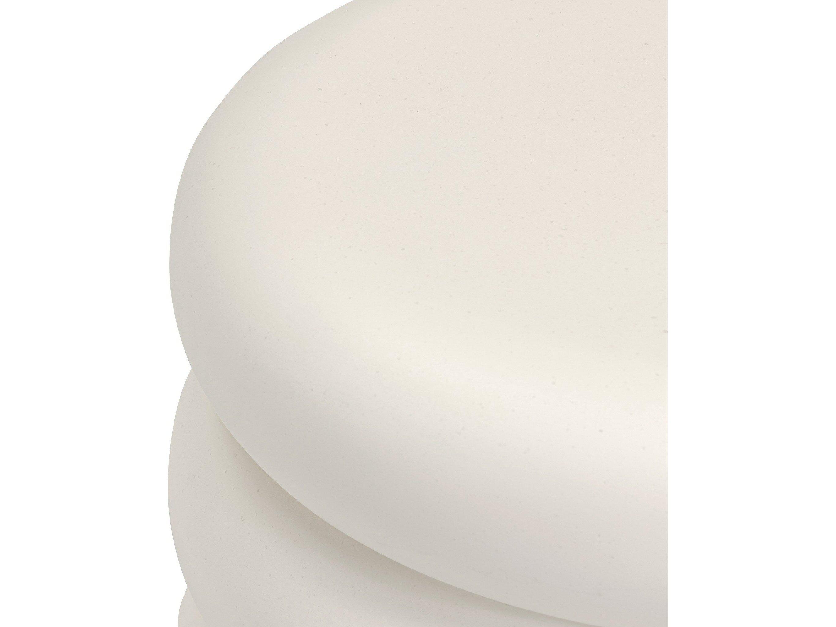 Four Hands Thayer West Round Concrete Ivory Clay End Table