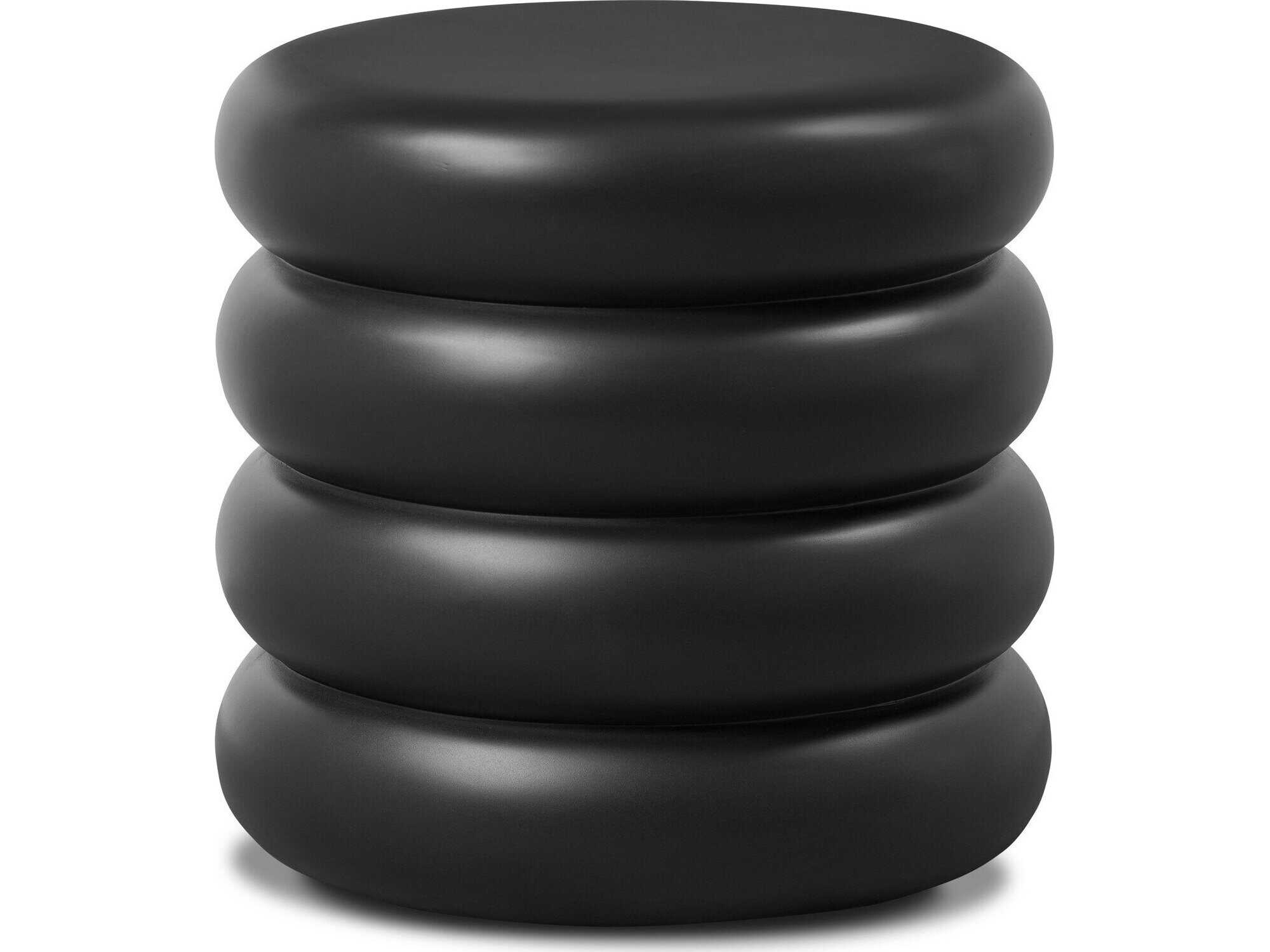 Four Hands Thayer West Black Concrete End Table