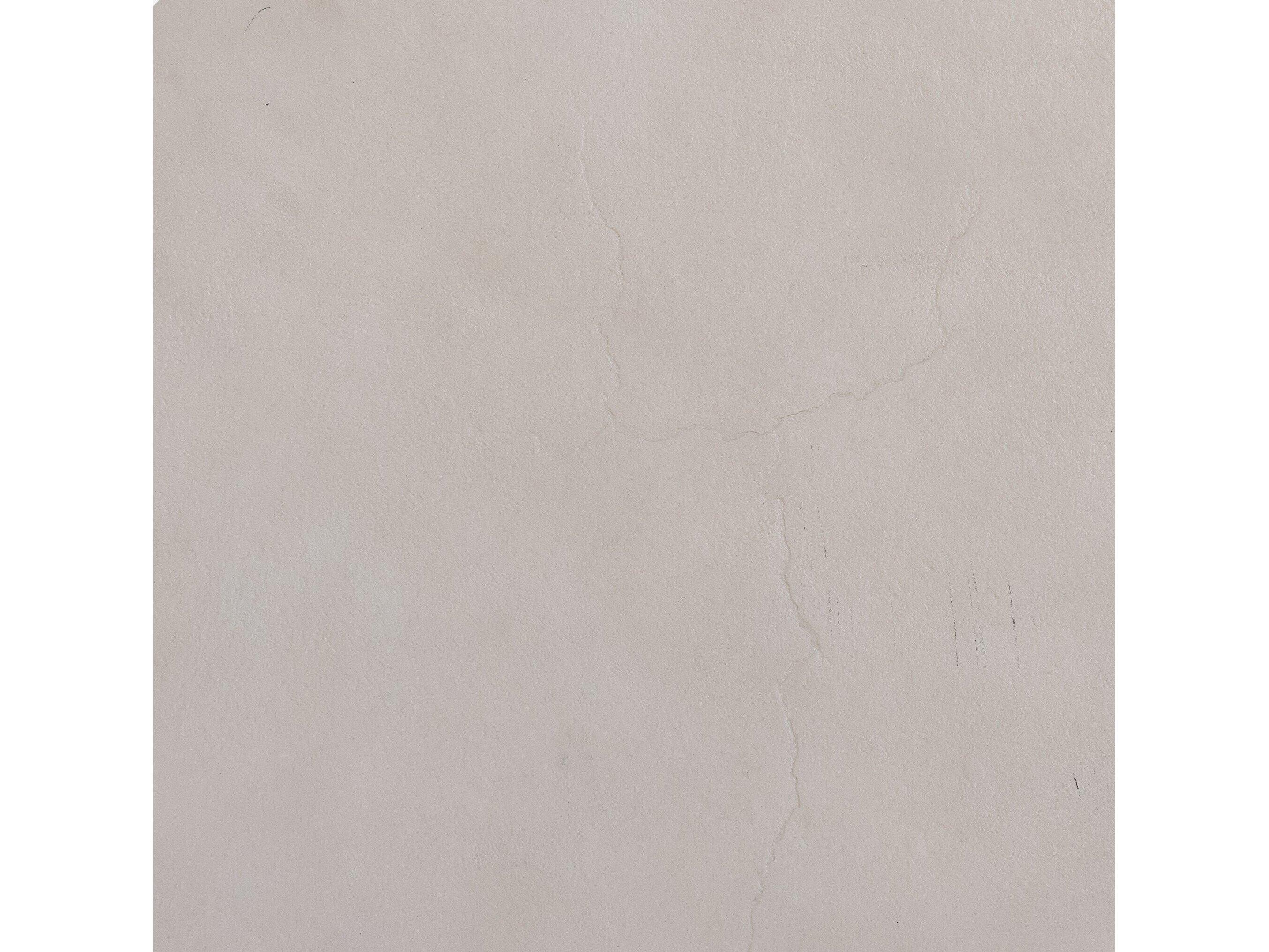 Four Hands Marlow Searcy Round Metal Textured Matte White End Table