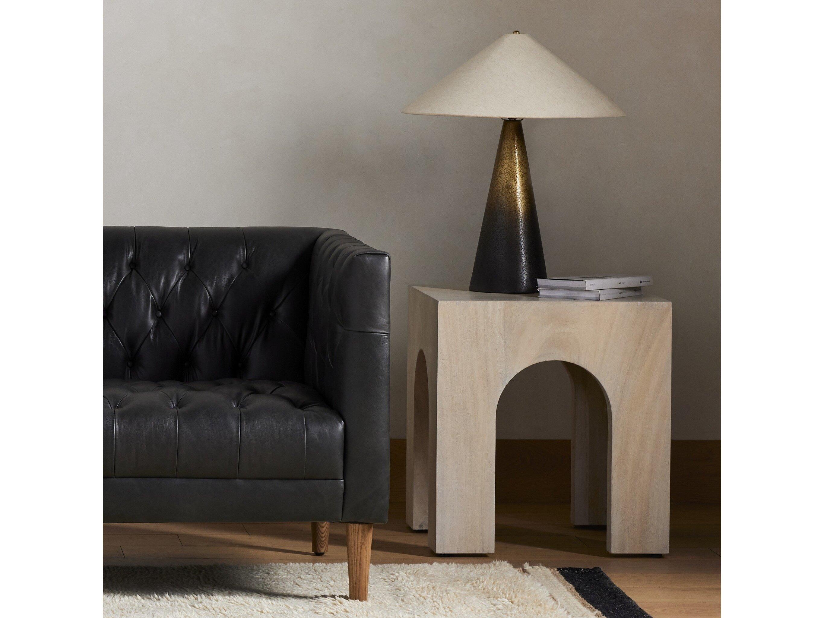 Four Hands Wesson Fausto Square Wood Bleached Guanacaste End Table